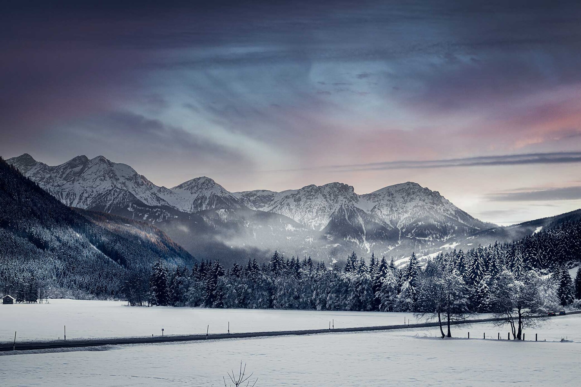 View in winter time
