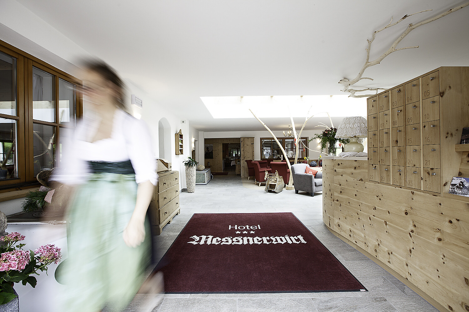 Eingangsbereich Hotel Messnerwirt Antholz