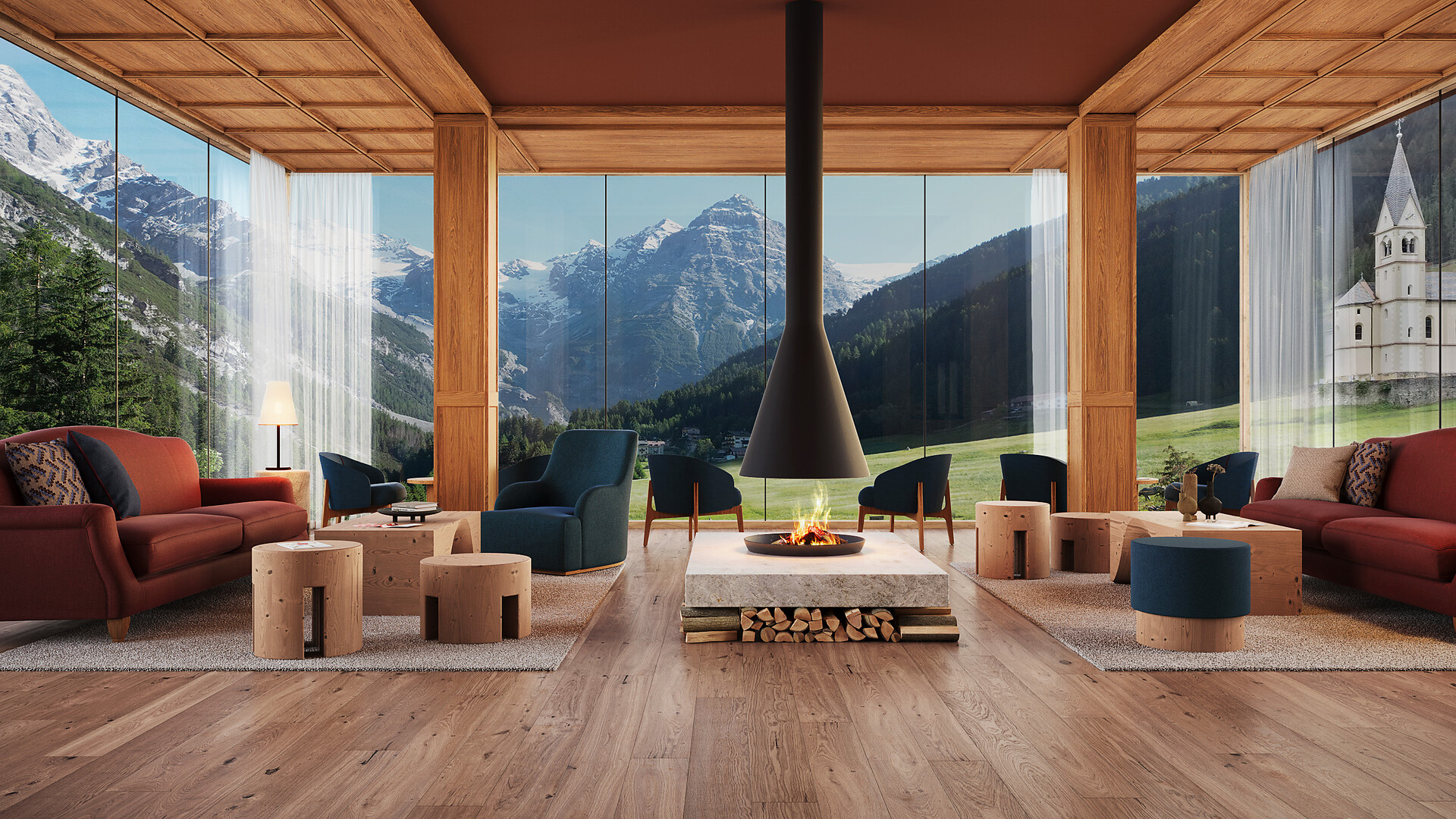 Area bar con ampia vista panoramica