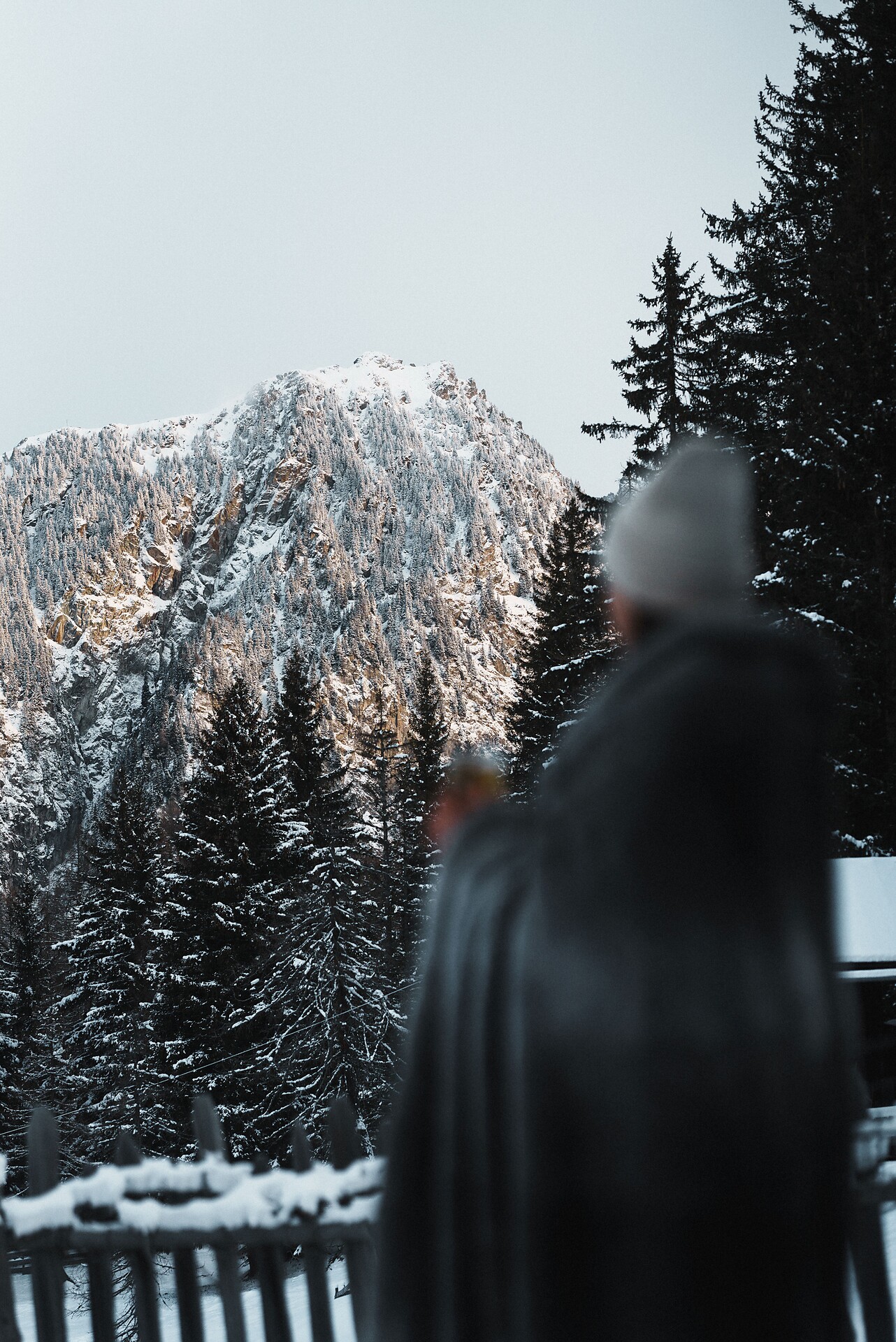 View of Mount Ifinger in winter