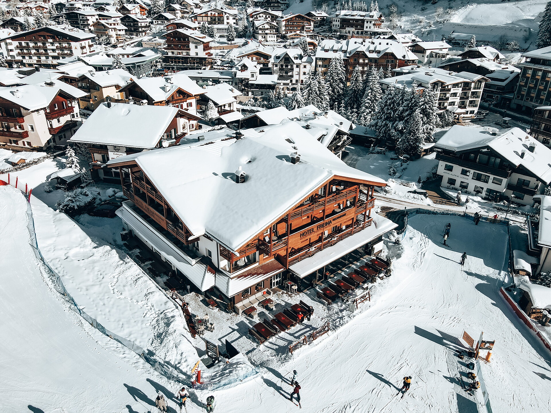 Winter ski in ski out