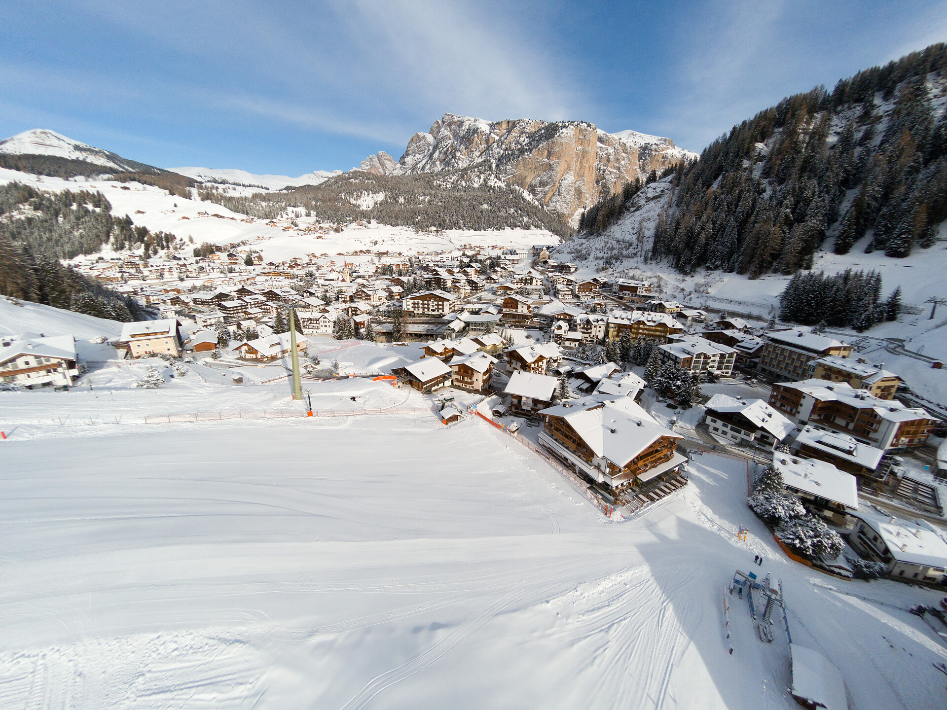 Hotel Freina directly on the Sellaronda ski slope