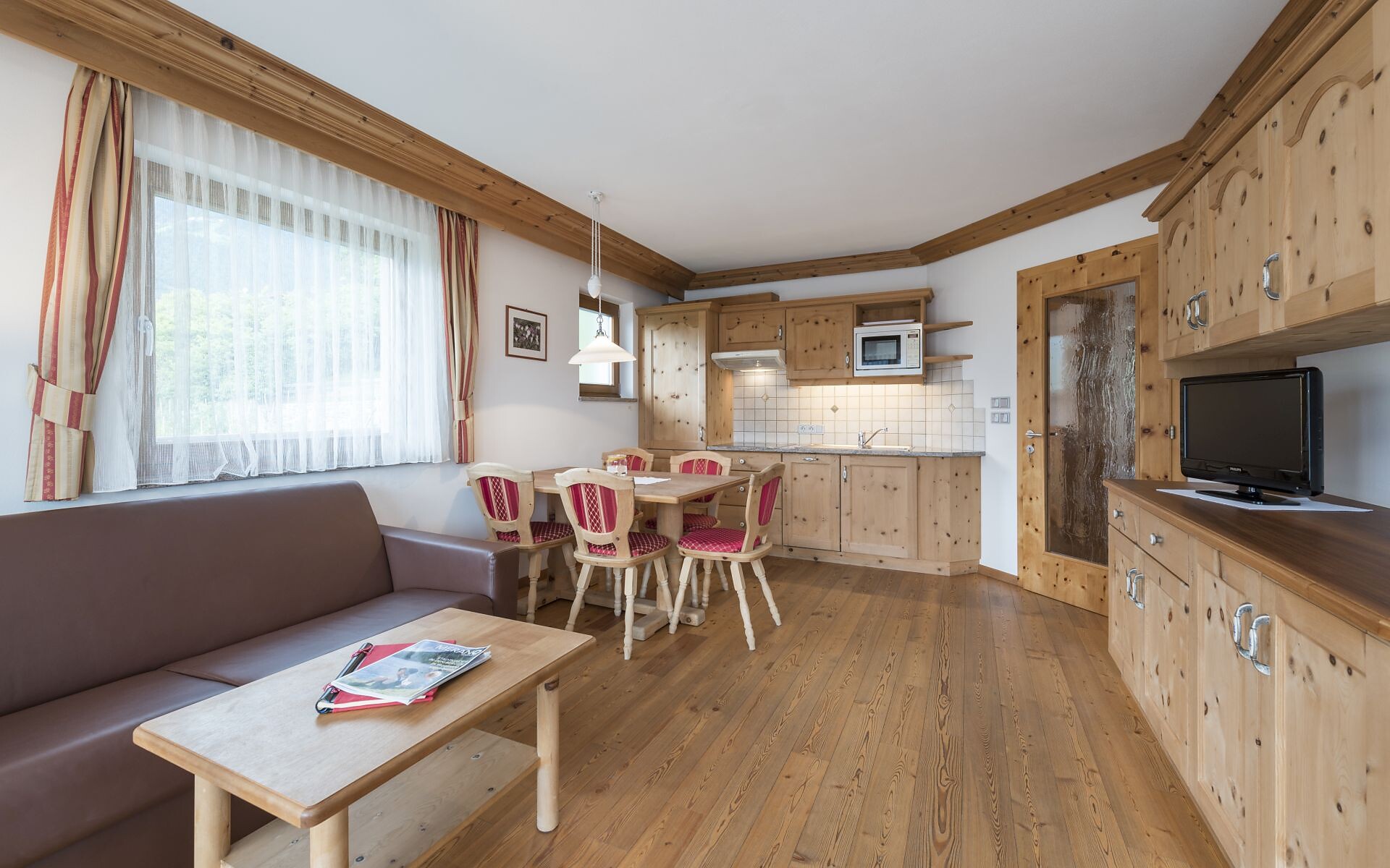 kitchen and living room