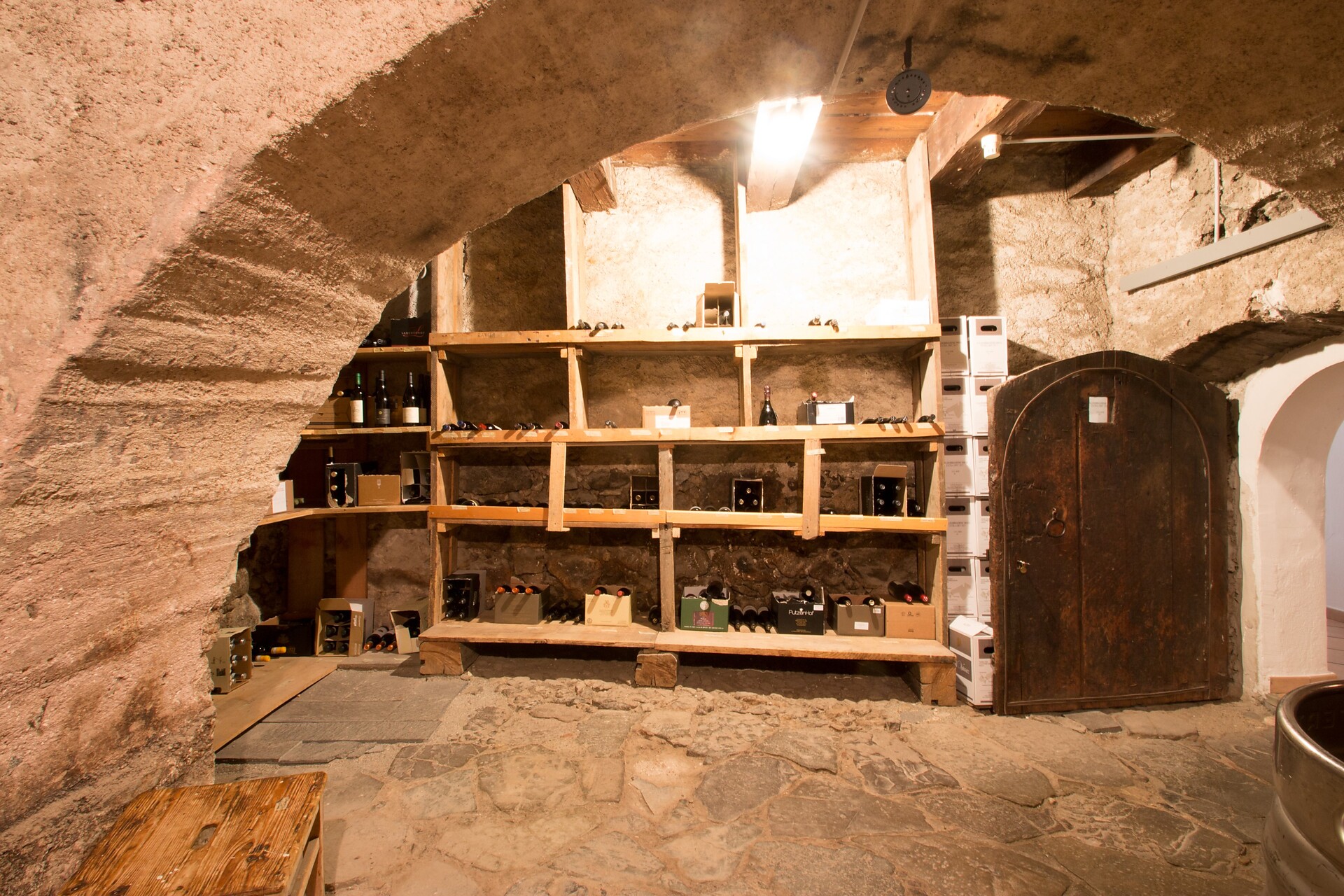 Ancient cellar with earth tamped soil