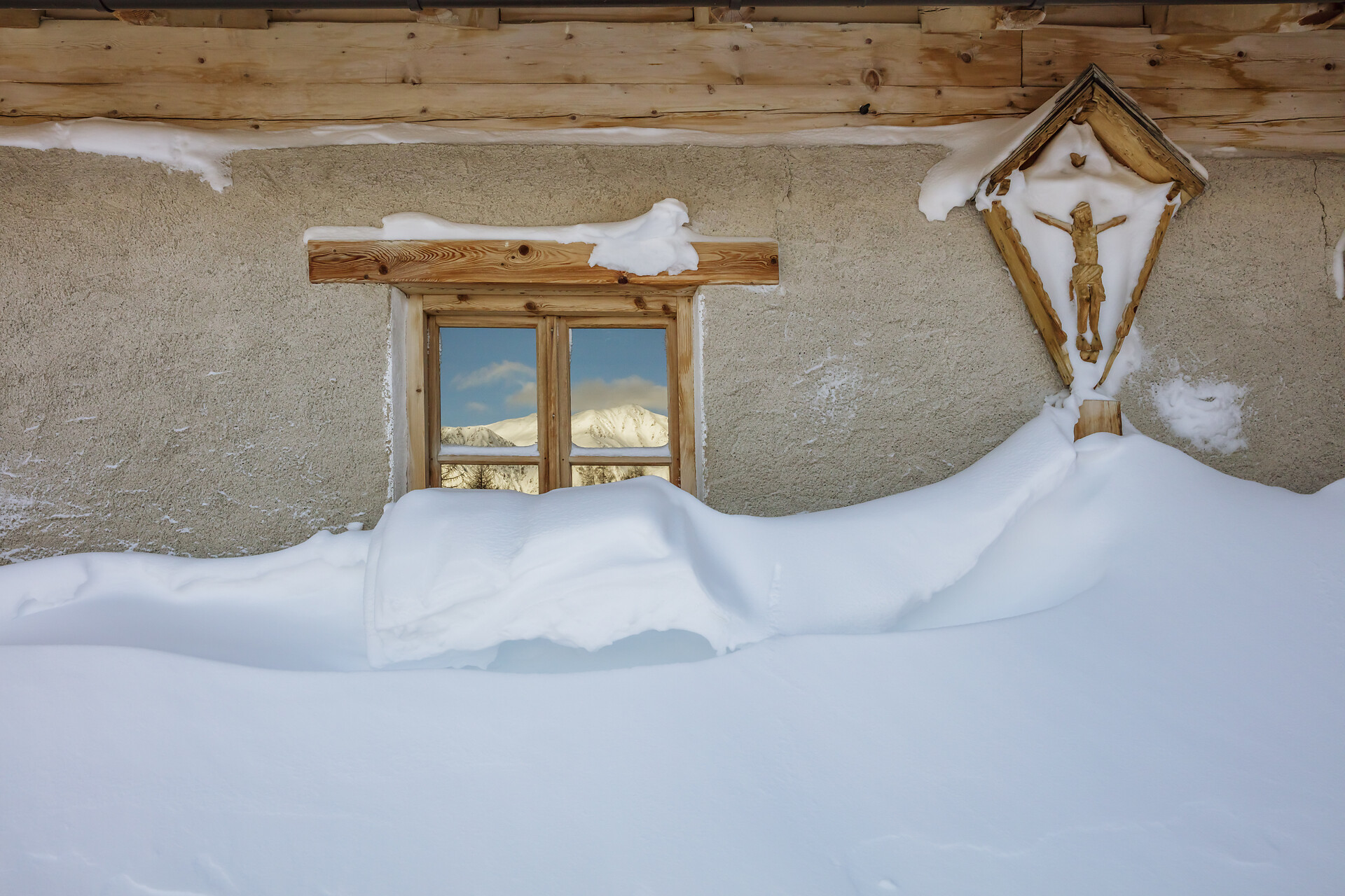 malga di Mazia in inverno