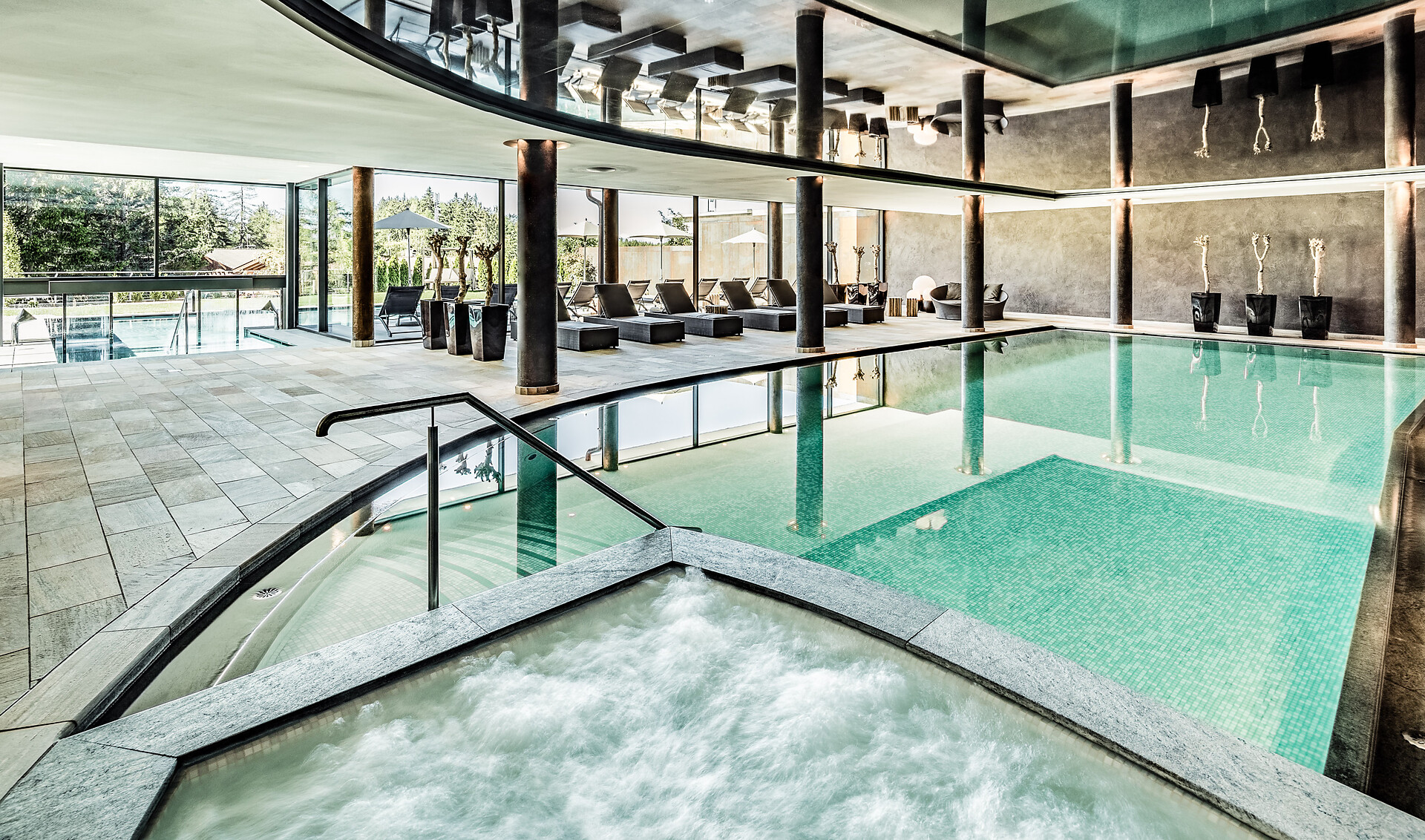 Ampia e confortevole area wellness e spa al Josef Mountain Resort, Avelengo