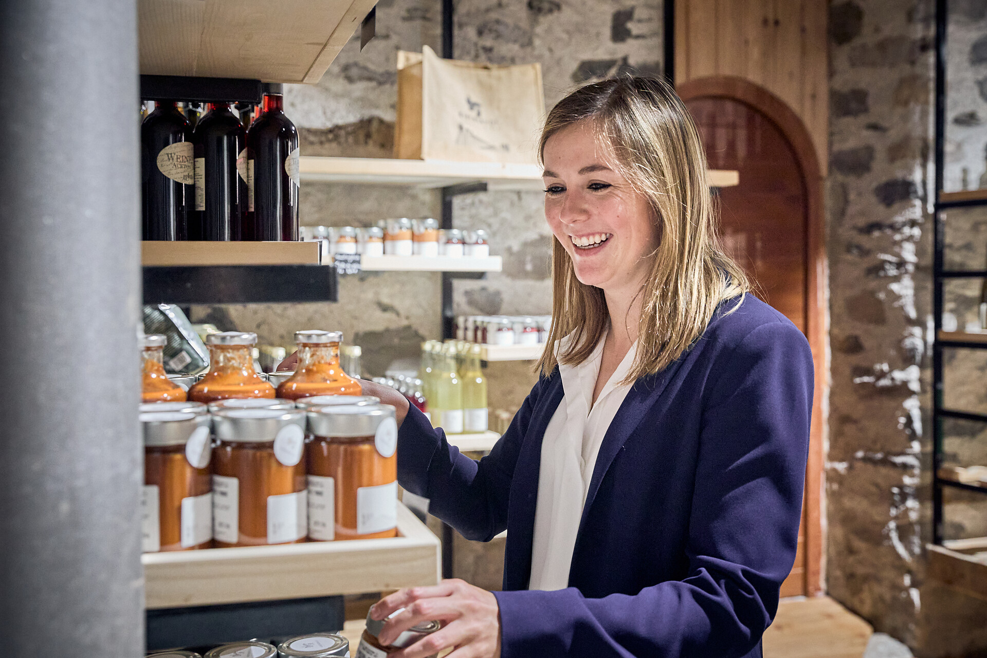 Barbara in our farmshop