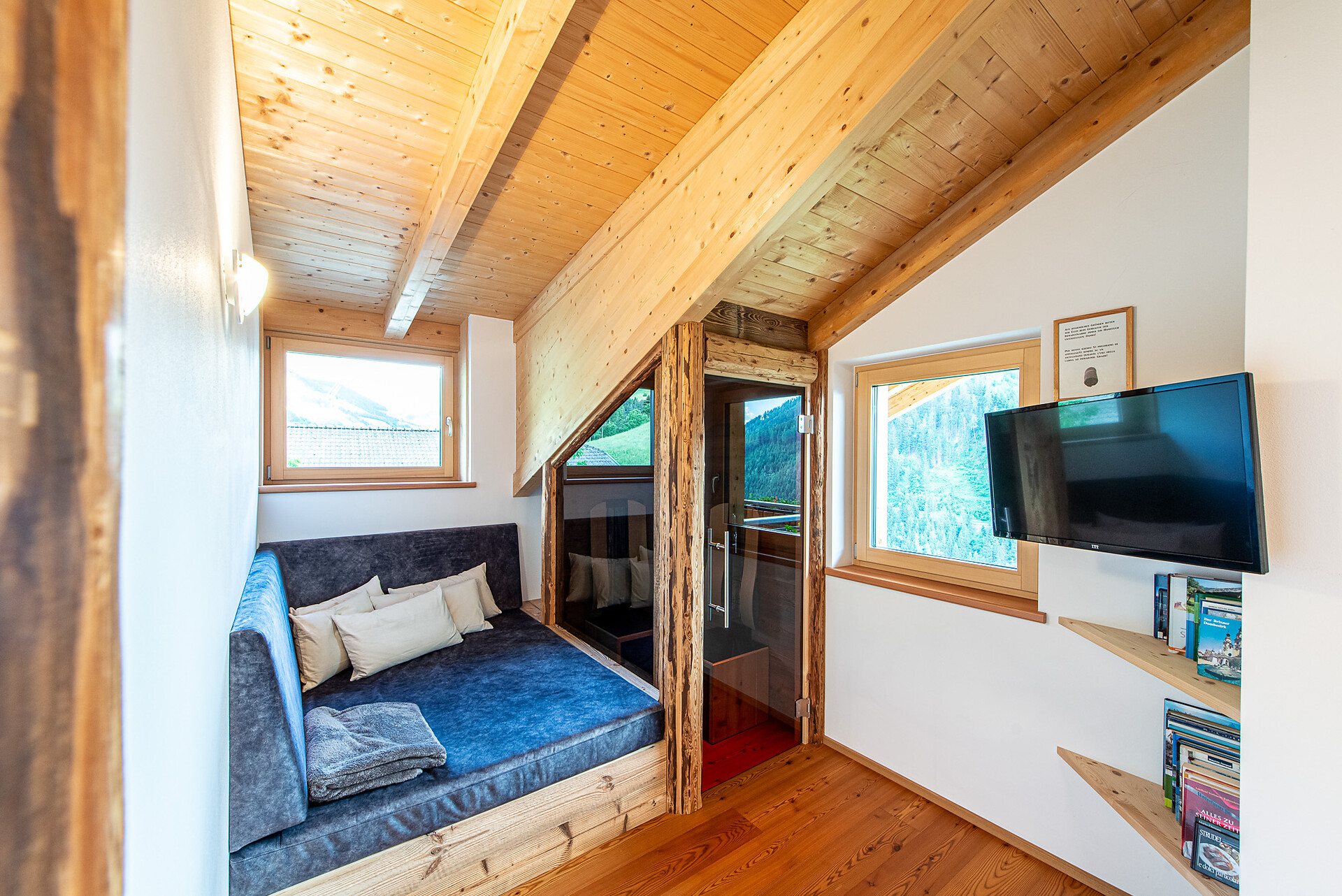 Living room with infrared cabin