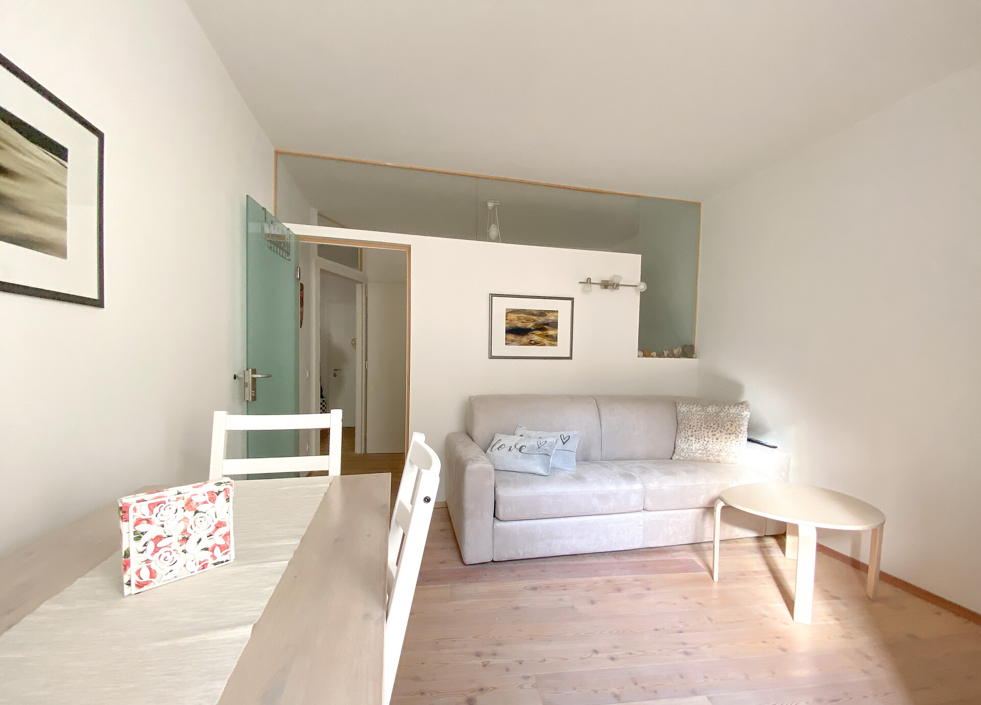 Salotto con divano letto