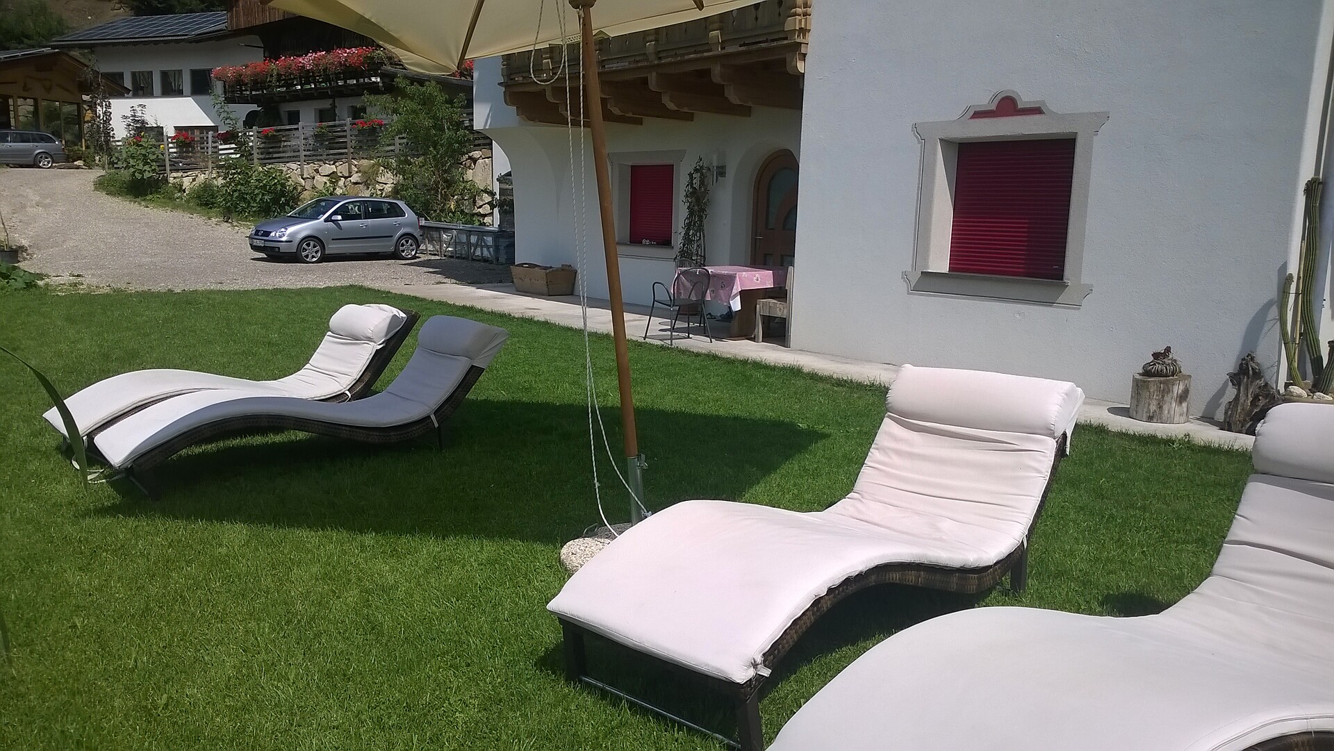 lawn for sunbathing