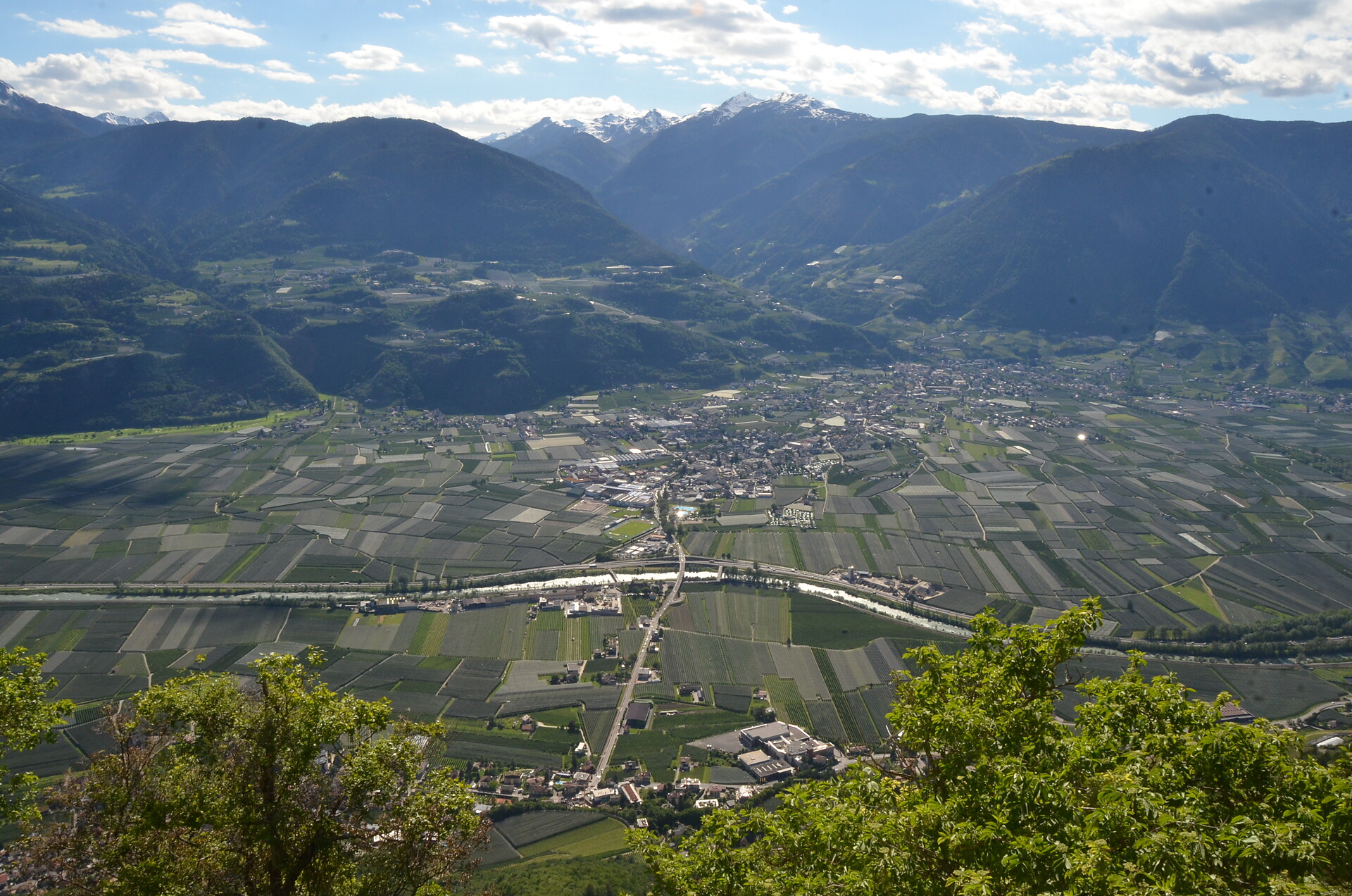 Panoramic views on the valley