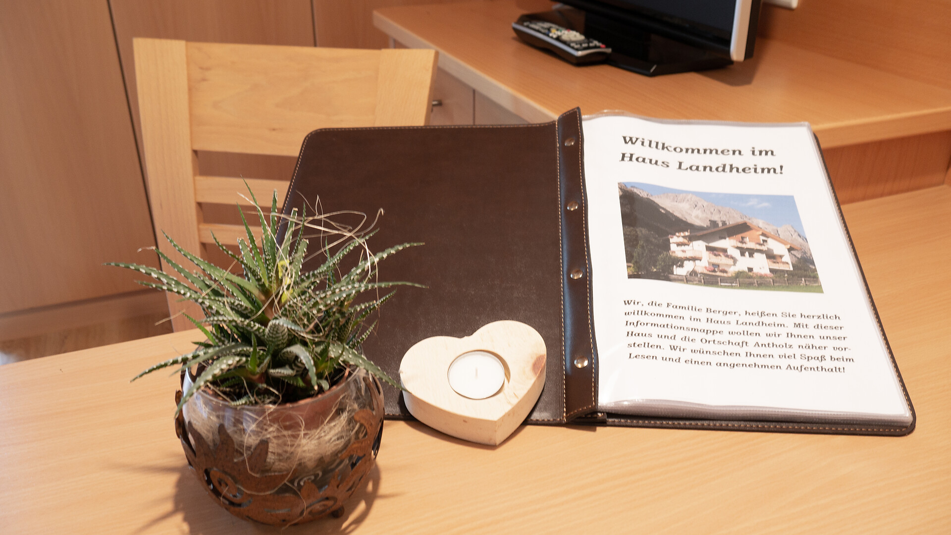 Unsere Infomappe damit die Gäste gut informiert sind