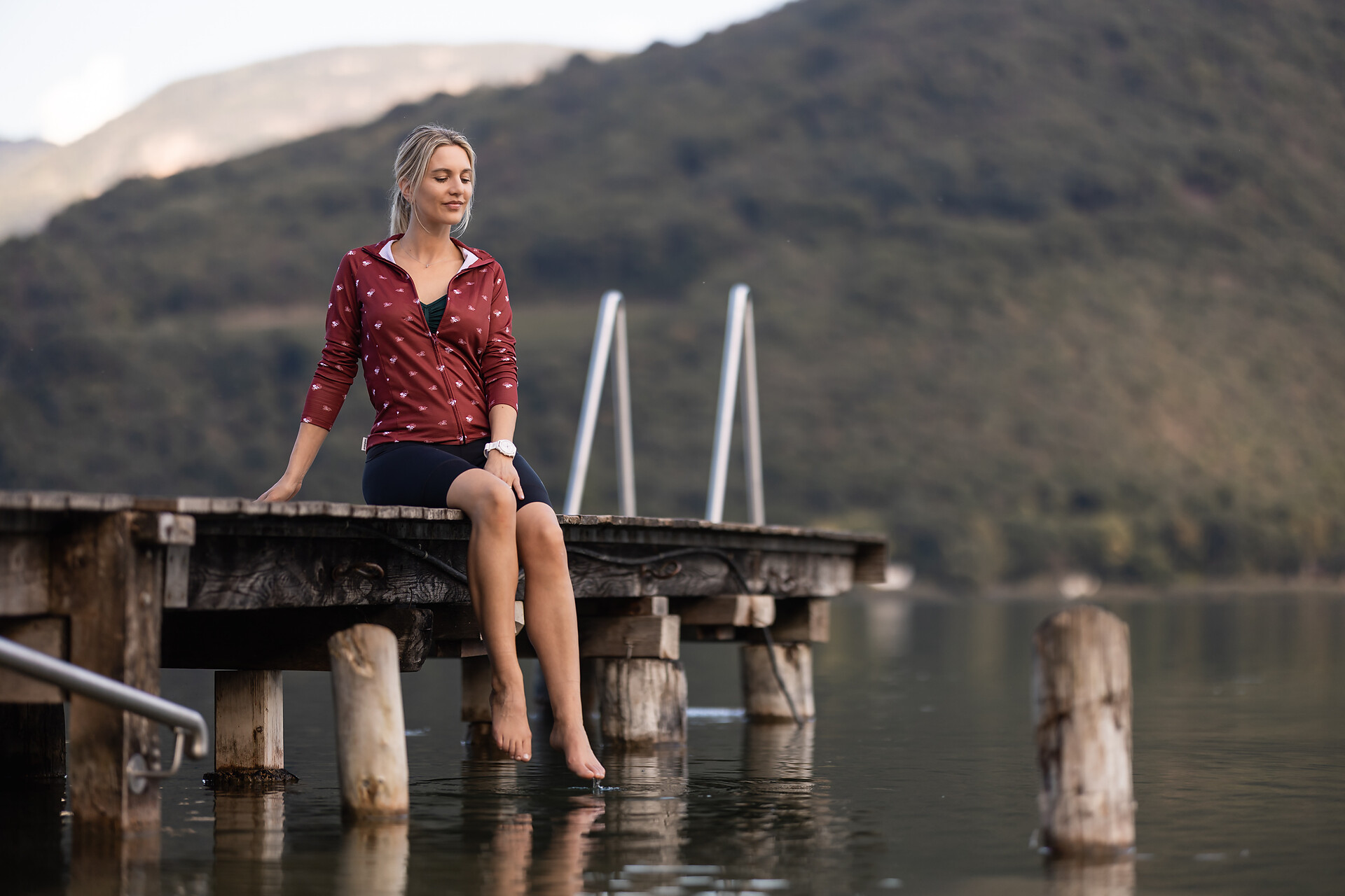 Private lakeside beach