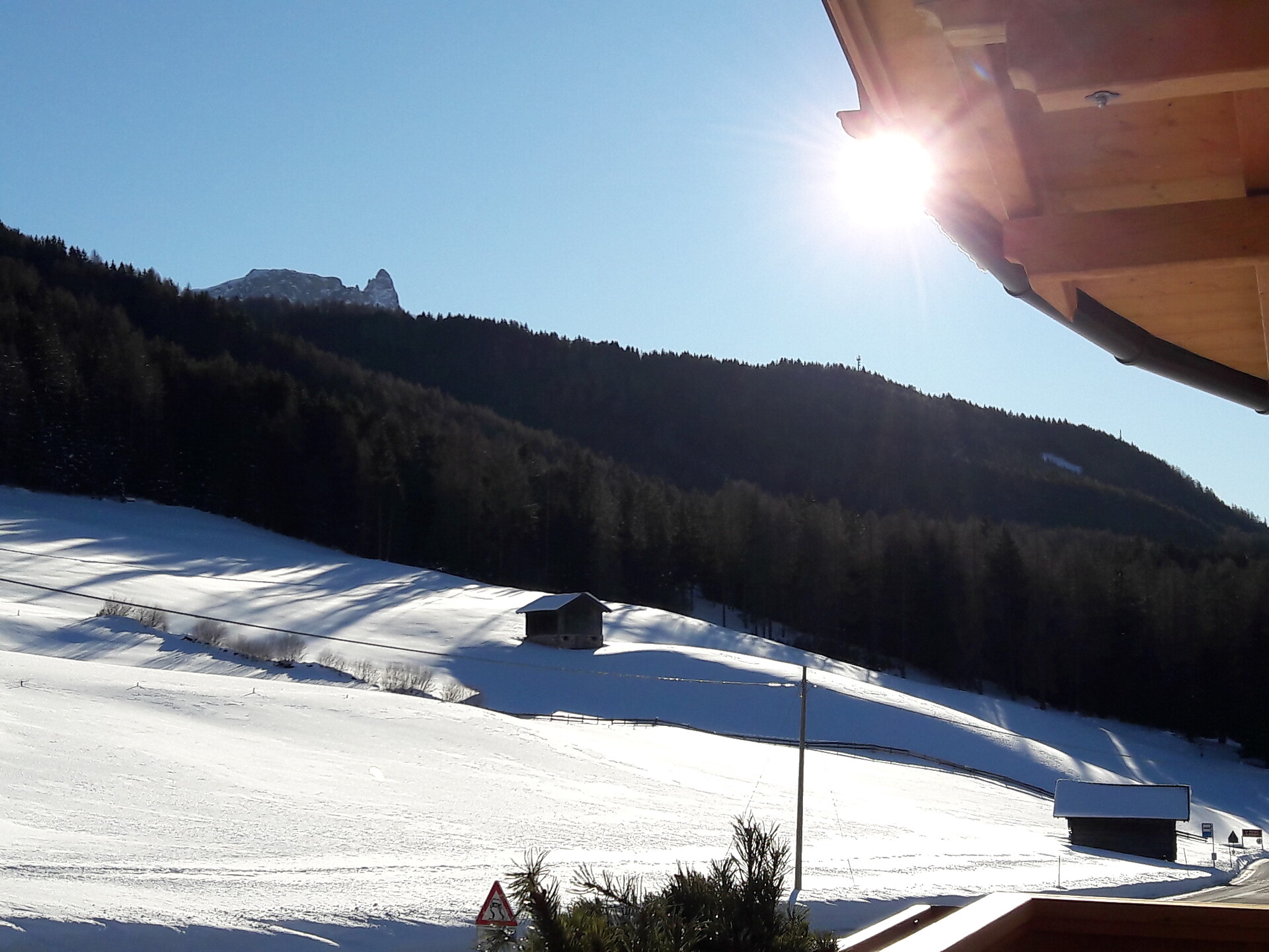 Moandlhof with mountain Schlern
