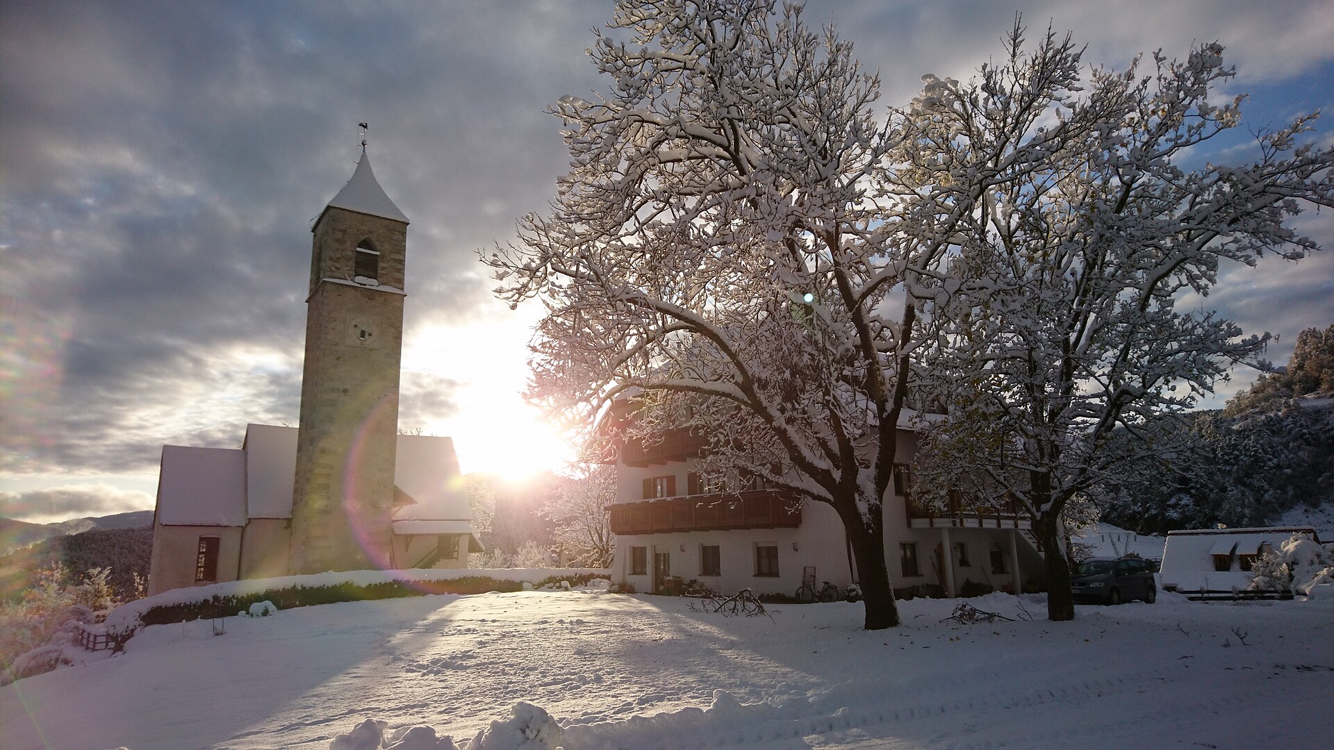 Our house next to the small St. Peter's church
