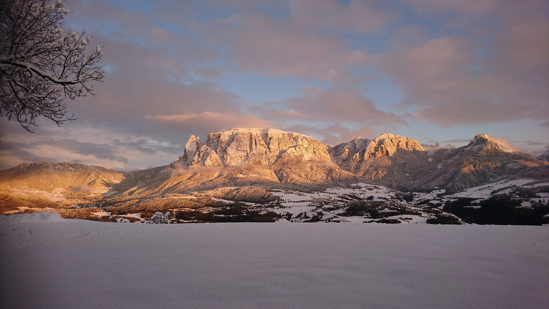 magic view from our garden in winter
