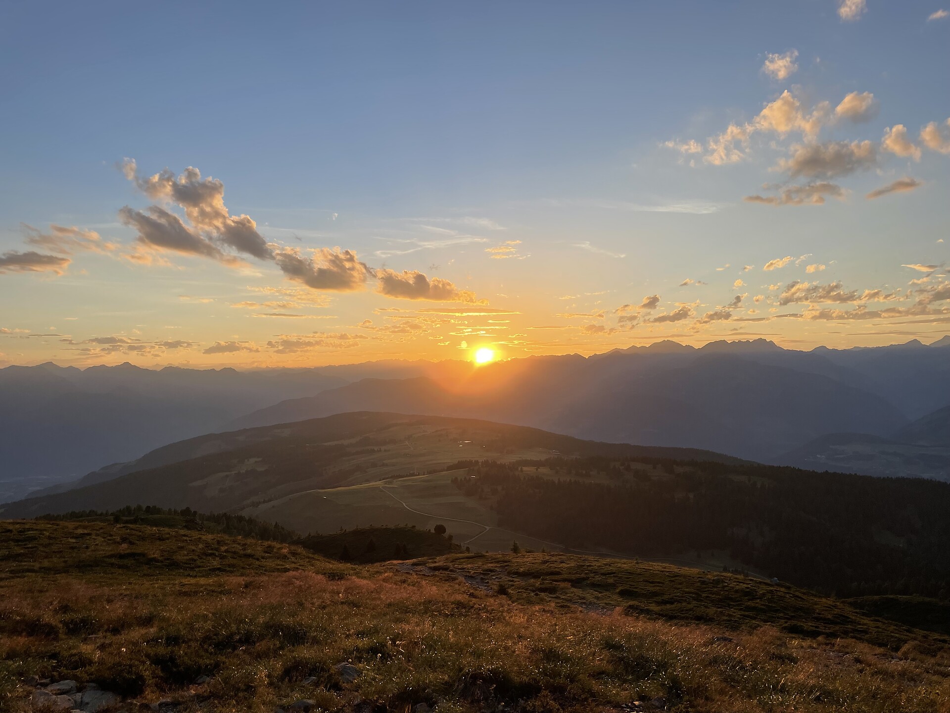 Sonnenuntergang Astjoch