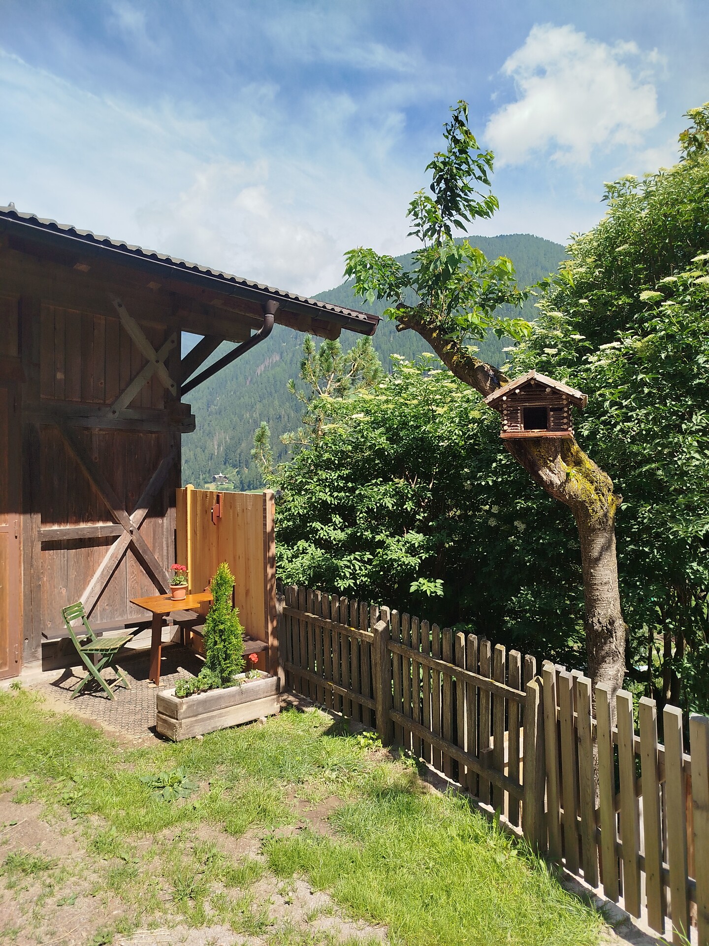 Small outdoor seating area