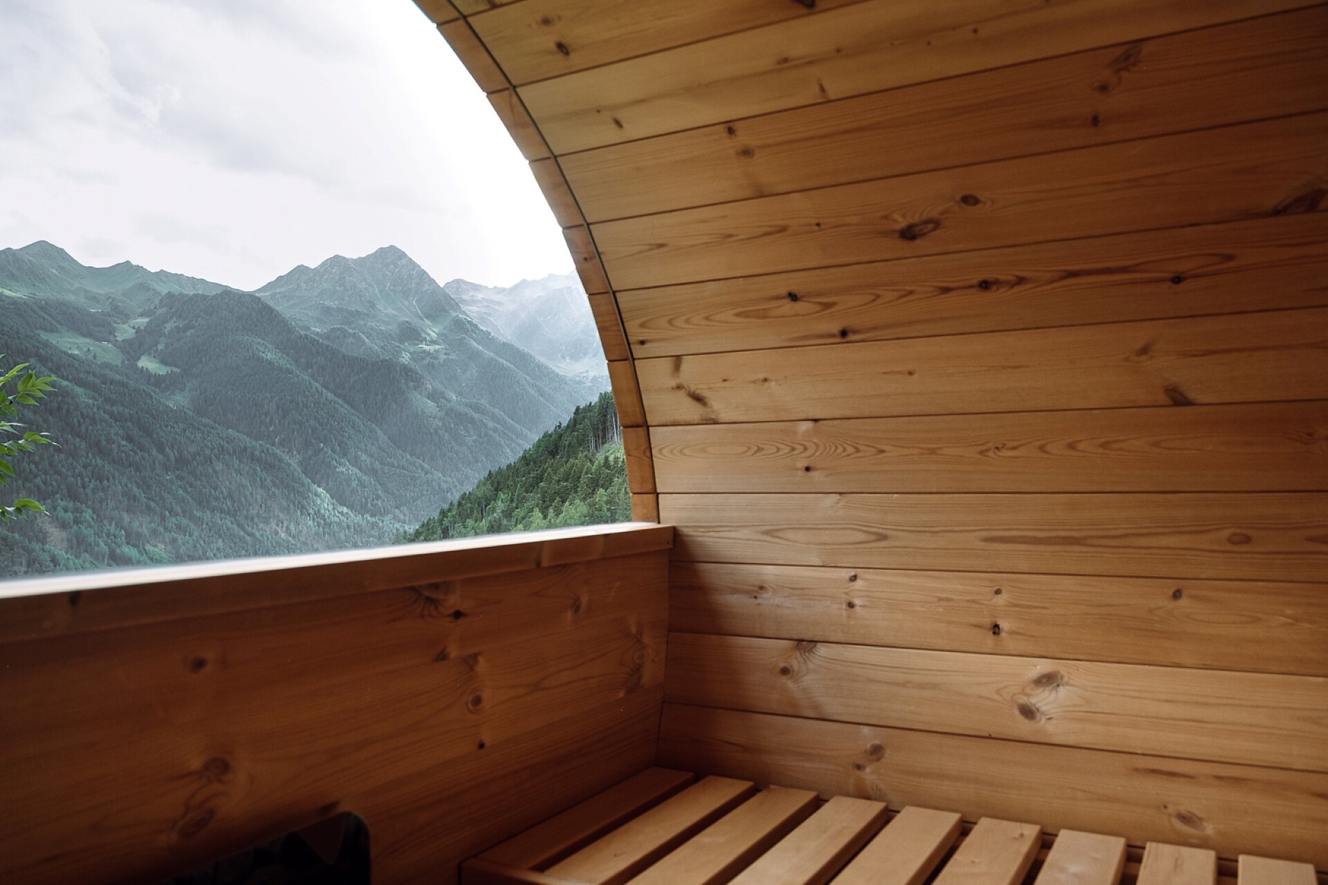 elegante sauna all'aperto