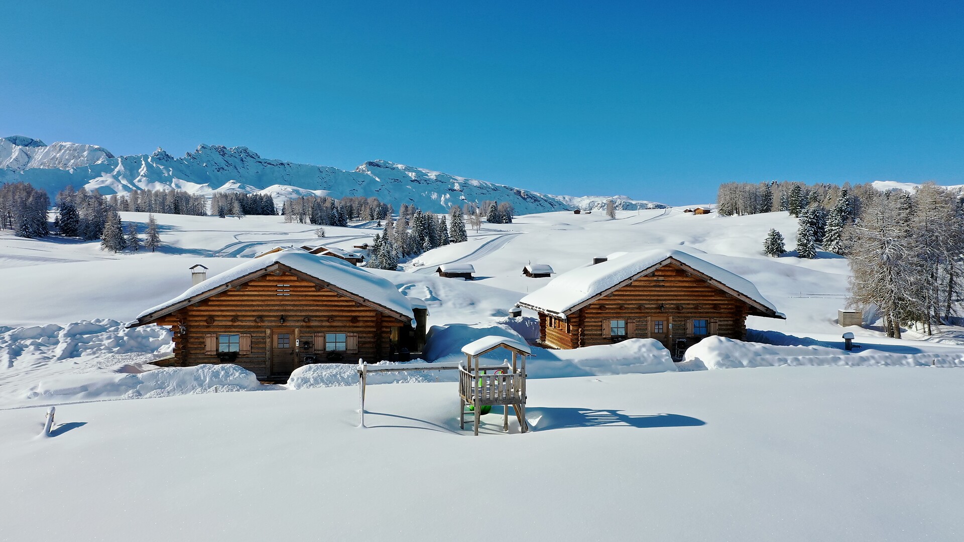 Mooshütten im Winter
