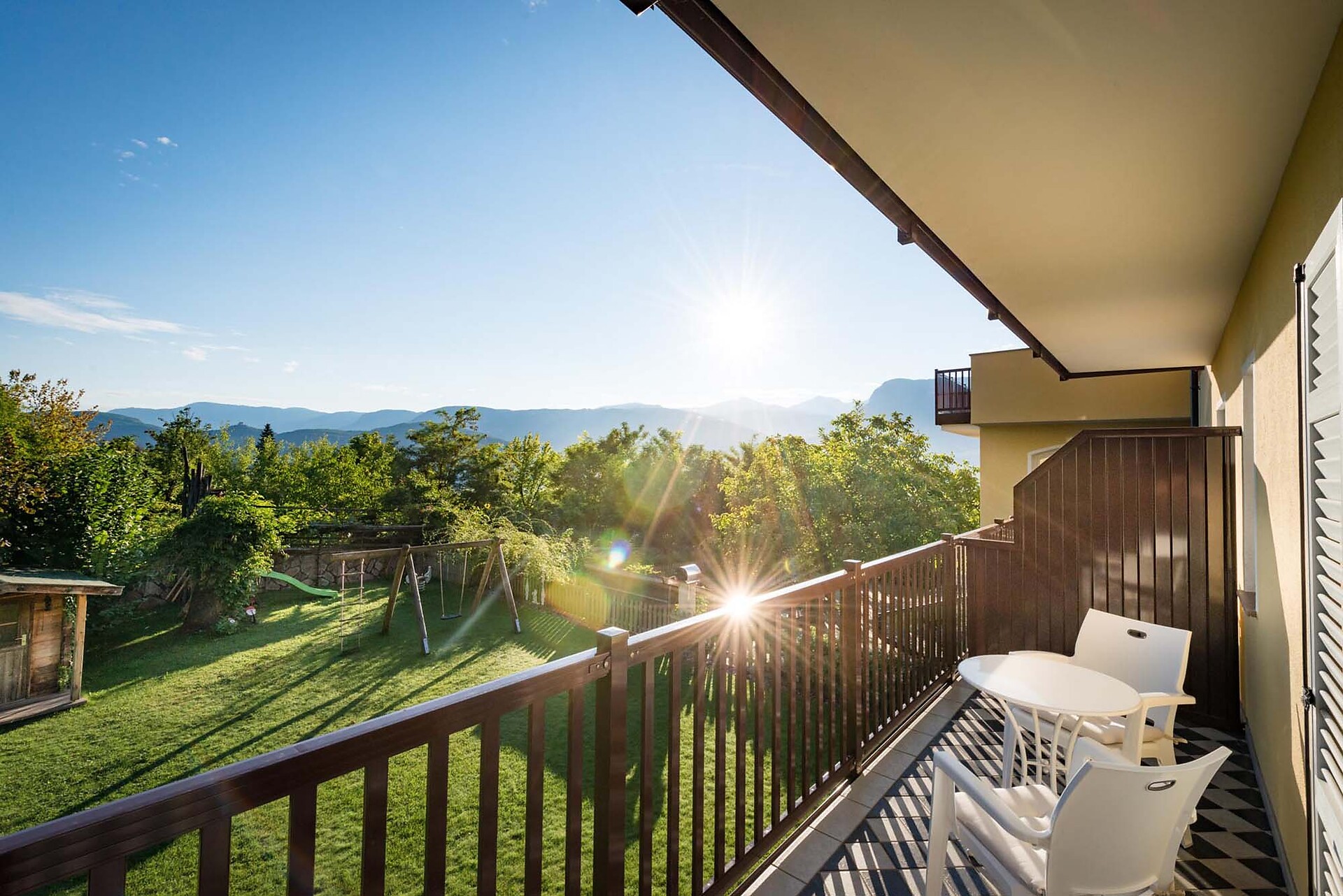 Blick vom Balkon