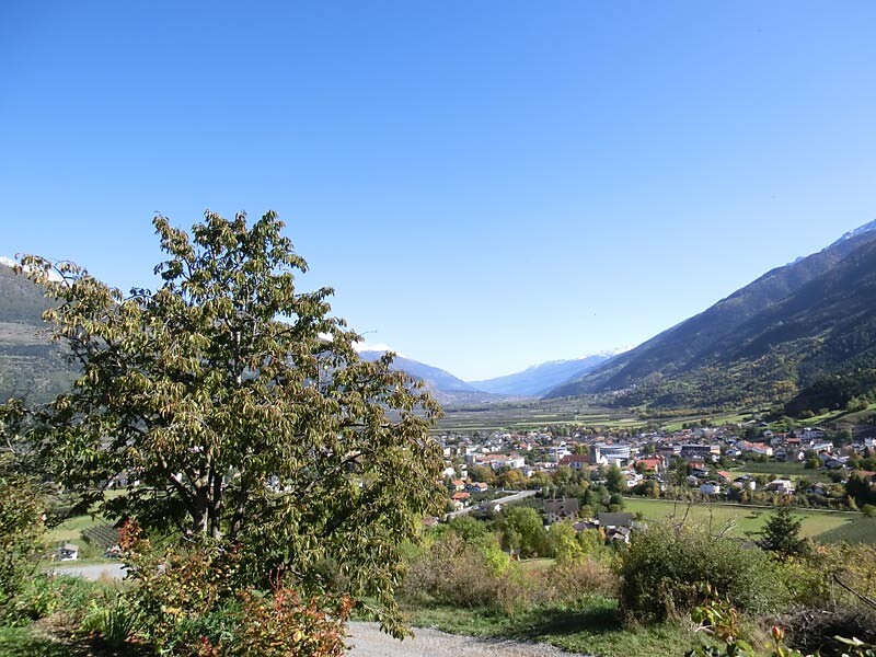 Beautiful view to Prato allo Stelvio