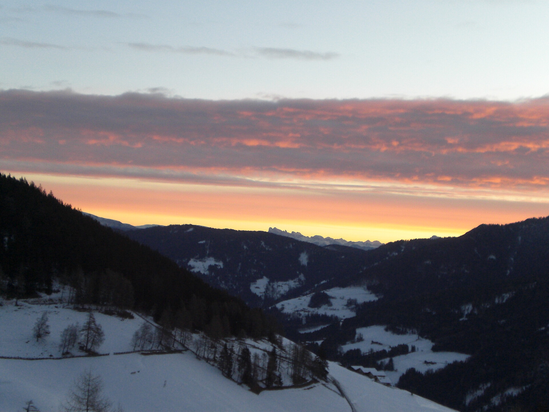 Der Sonnenaufgang am Niederhaushof