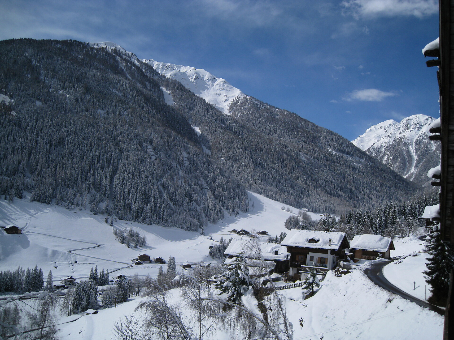 Winterstimmung auf dem Balkon