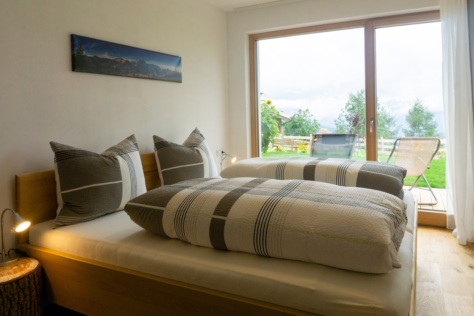 Schlafzimmer in der Ferienwohnung Hasenöhrl