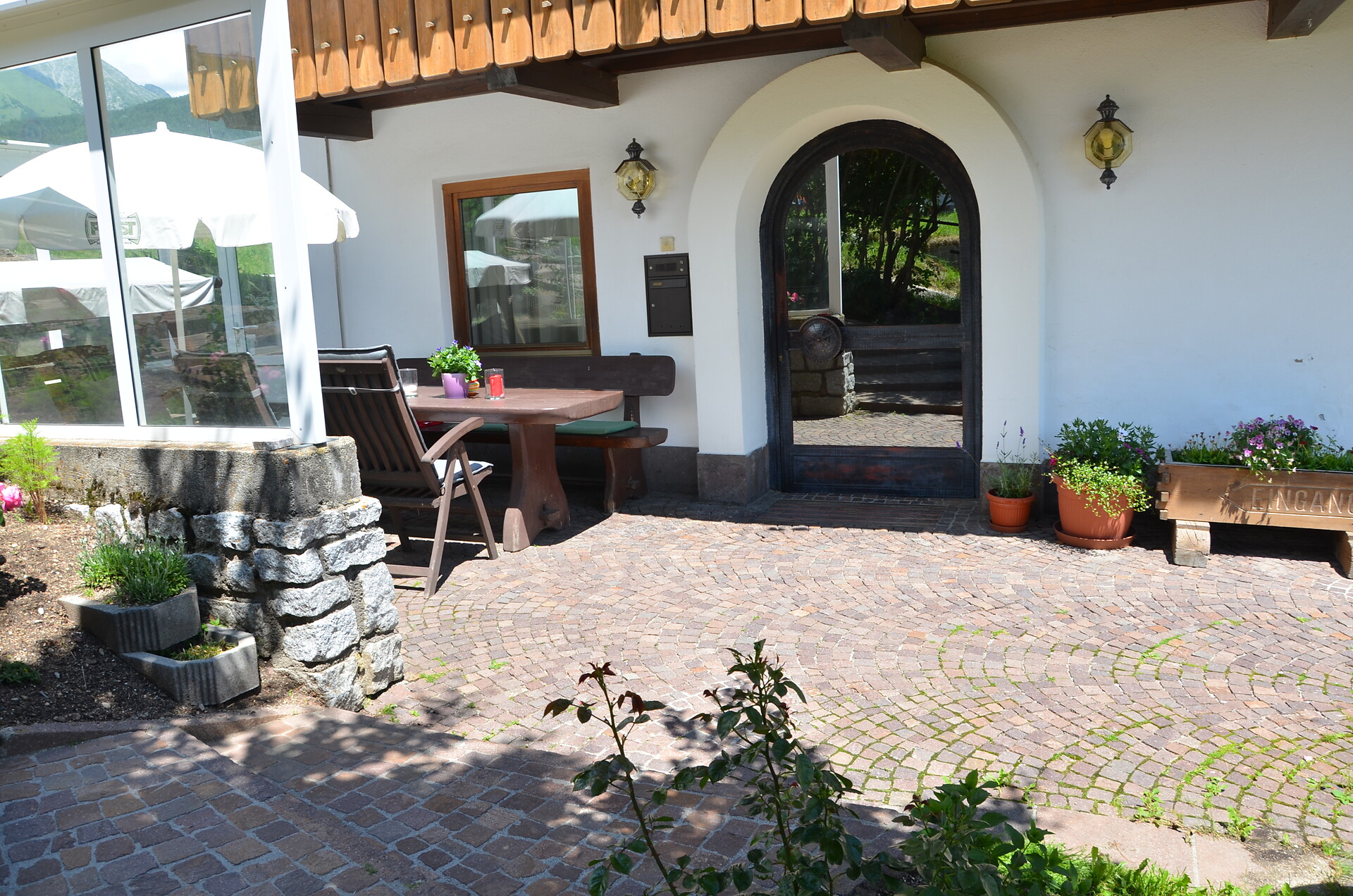 Terrace at the entrance