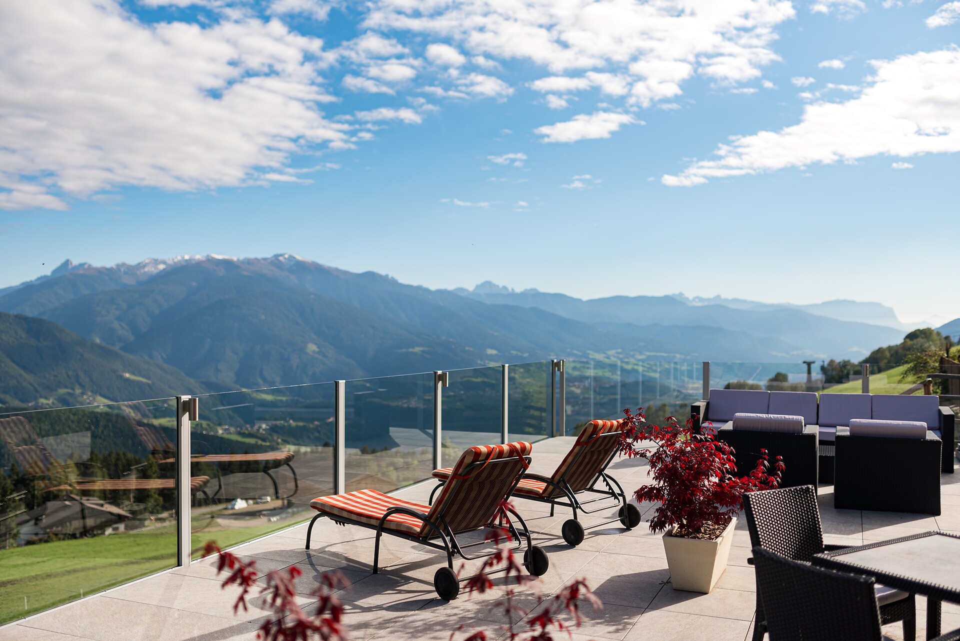 view to the Dolomites