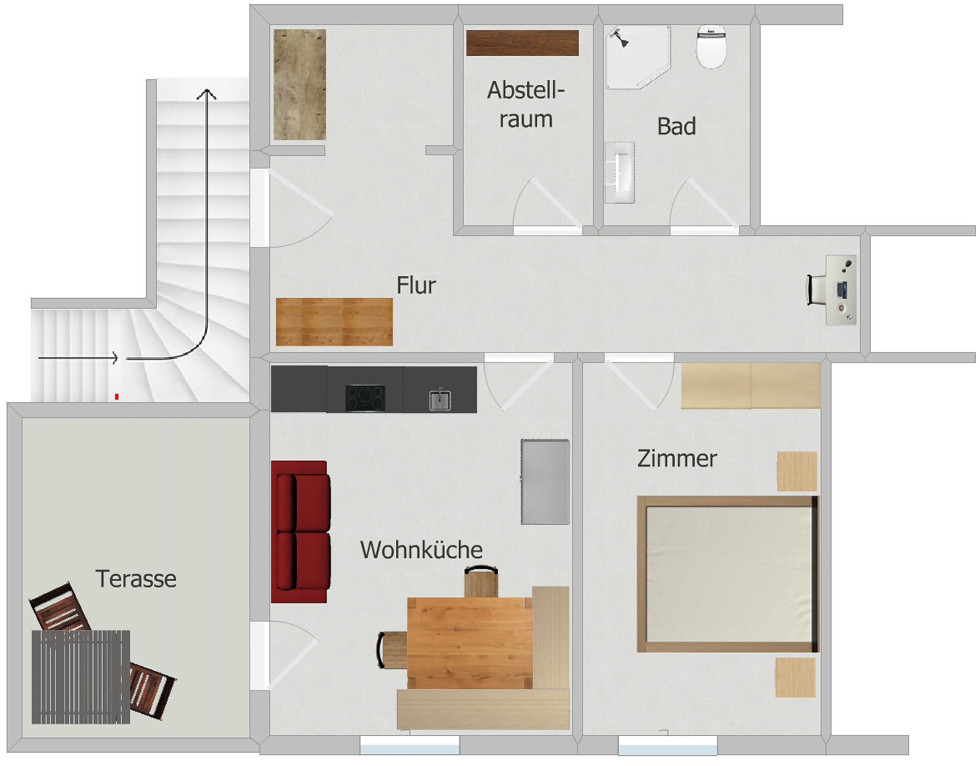 Grundriss der Wohnung