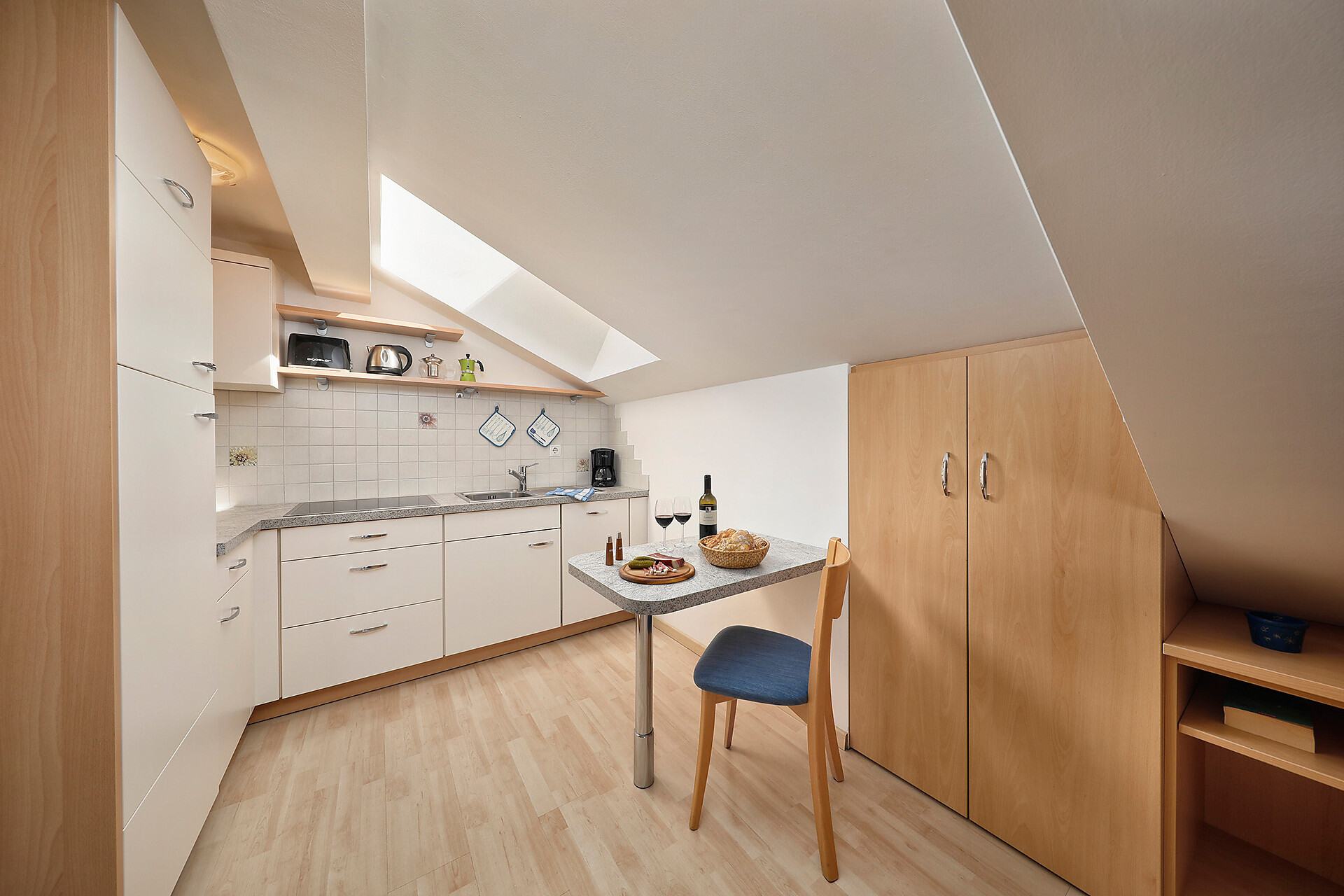 Living room and kitchen