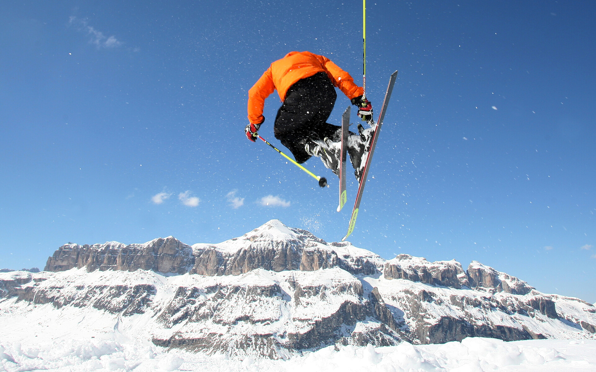 Skifahren in den Dolomiten