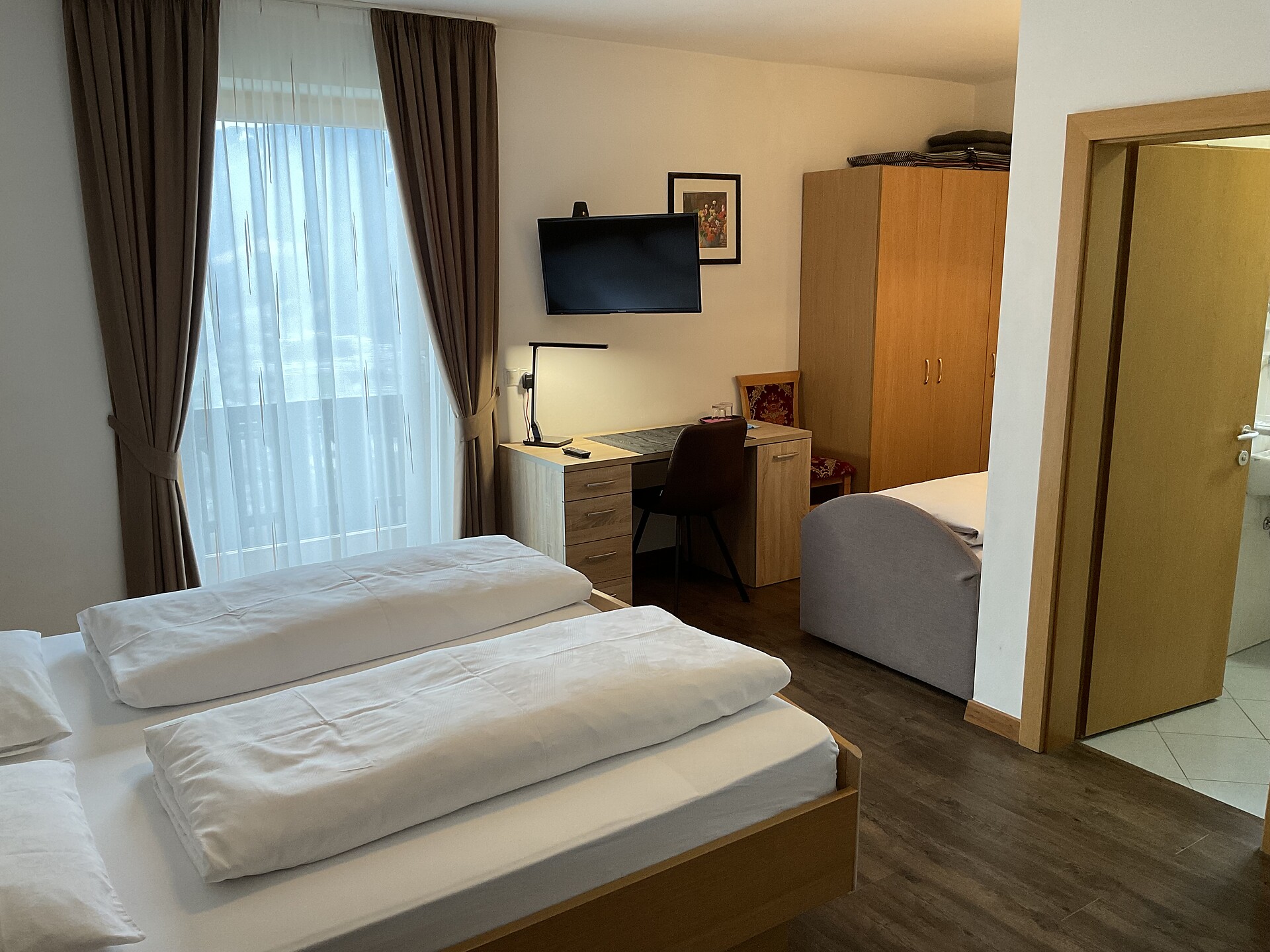 Room with balcony