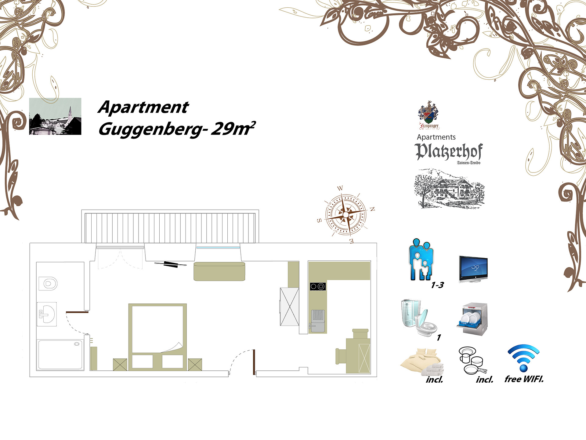Pianta Apartment Guggenberg