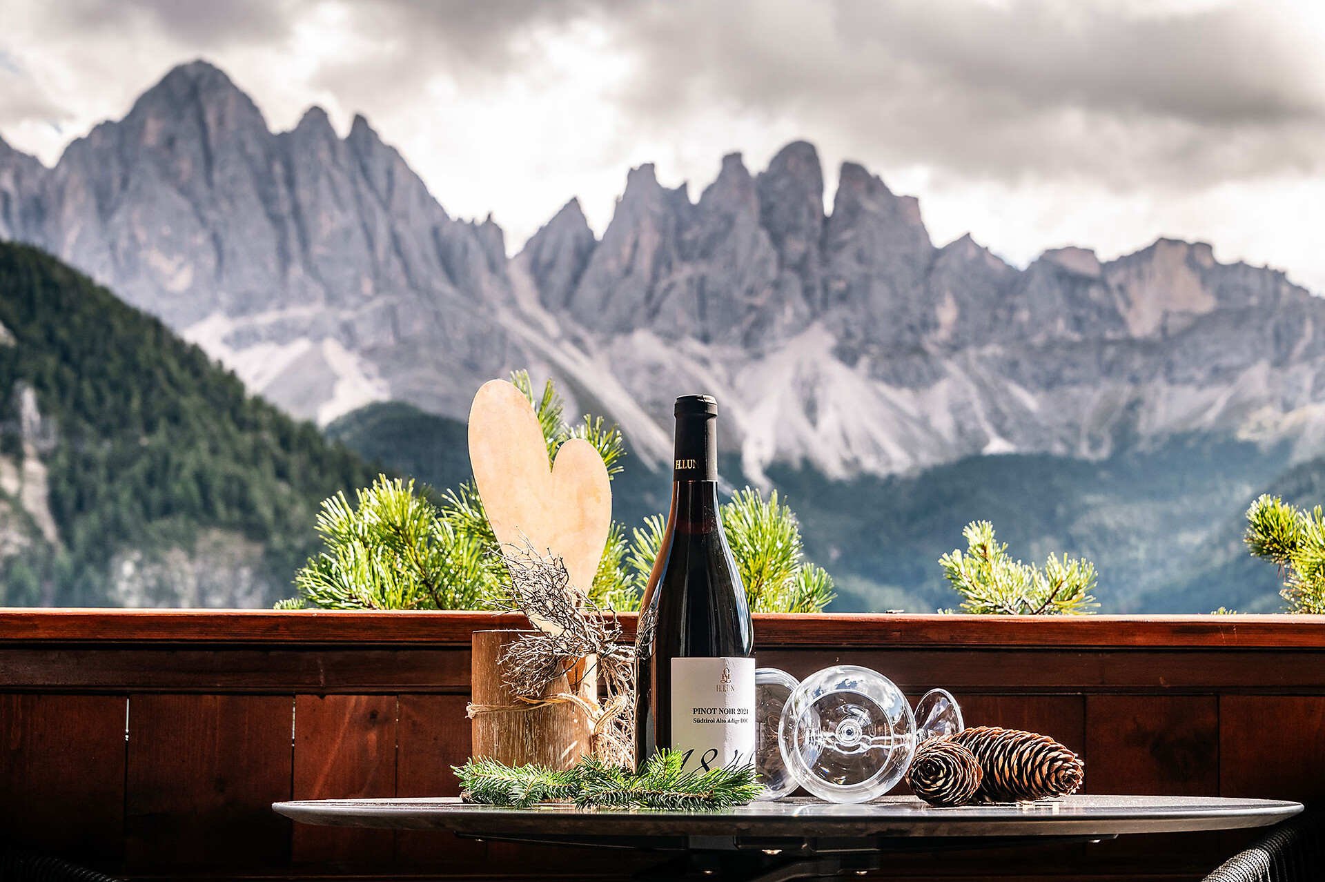 Schopplhof con le Odle di Funes/Dolomiti