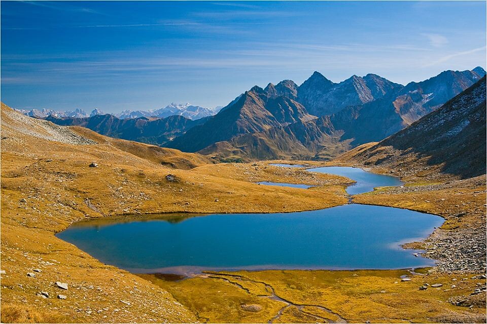 Seeberg lakes Lappach / Zösental  Golden autumn colors  Colore oro by autunno