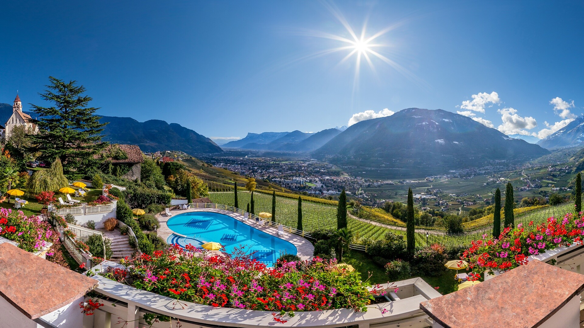 Panoramafreibad mit Garten Hotel Rimmele