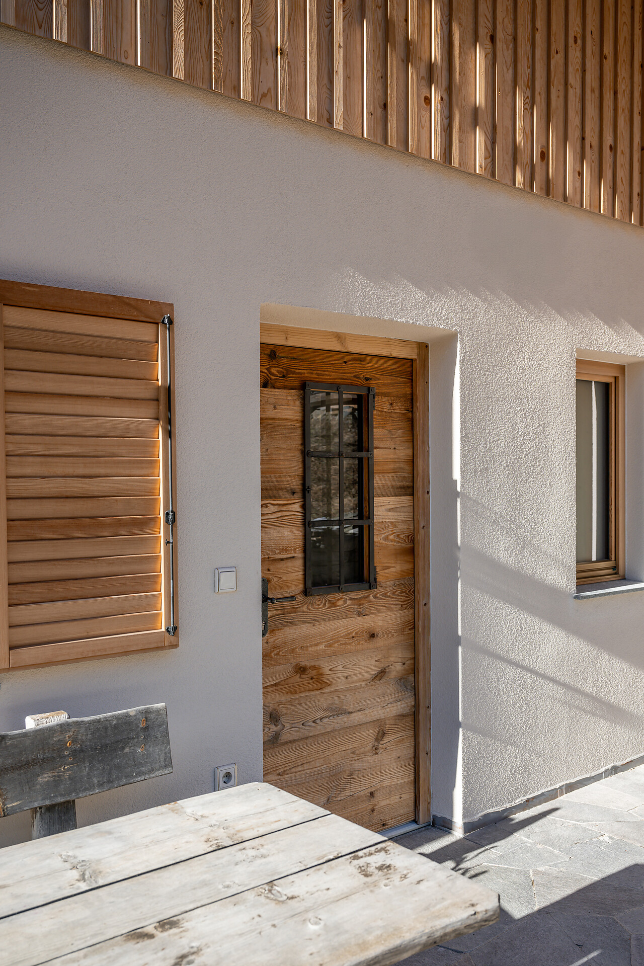 Eingang zur Ferienwohnung mit Terrasse