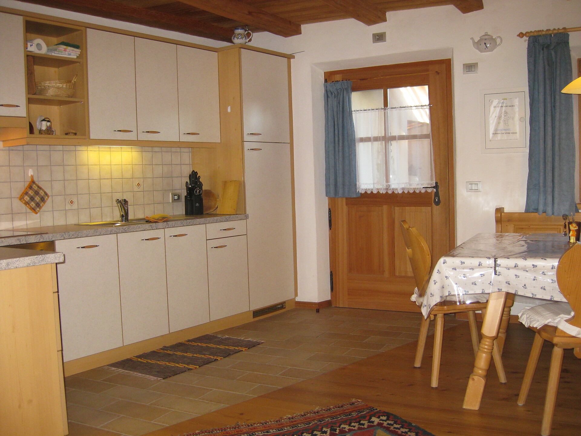 the kitchen