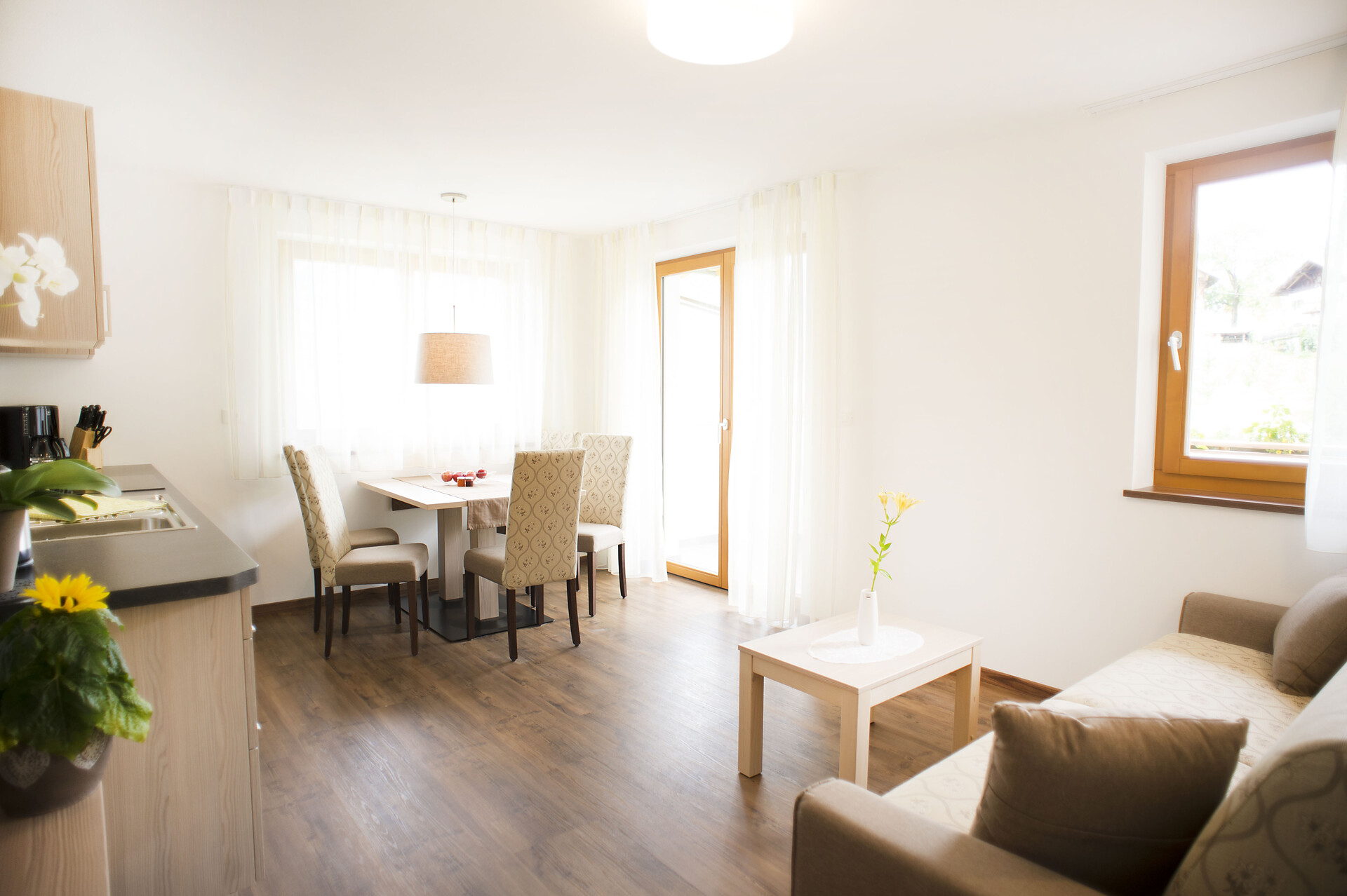 Living room & kitchen