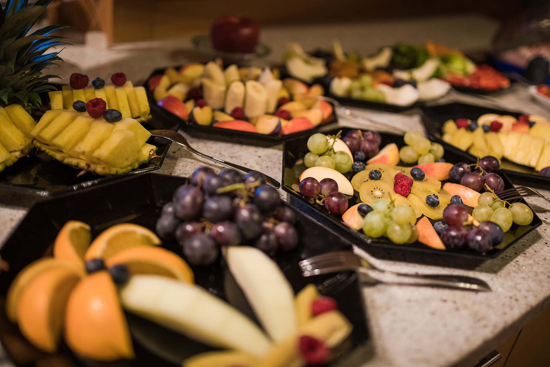 fresh fruit for the breakfast in the Panorama Hotel Garni Buehlerhof in Lana