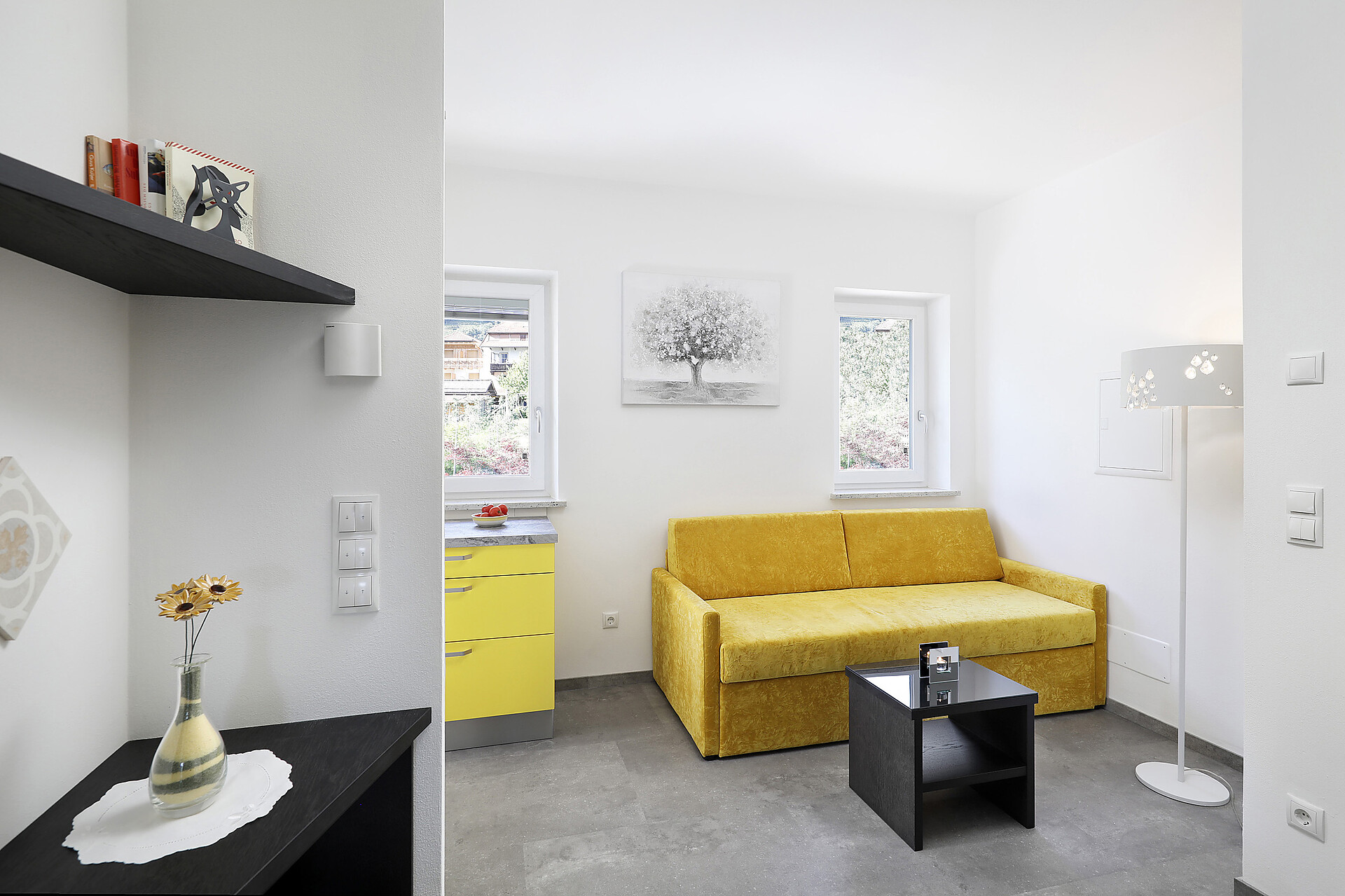 yellow holiday flat