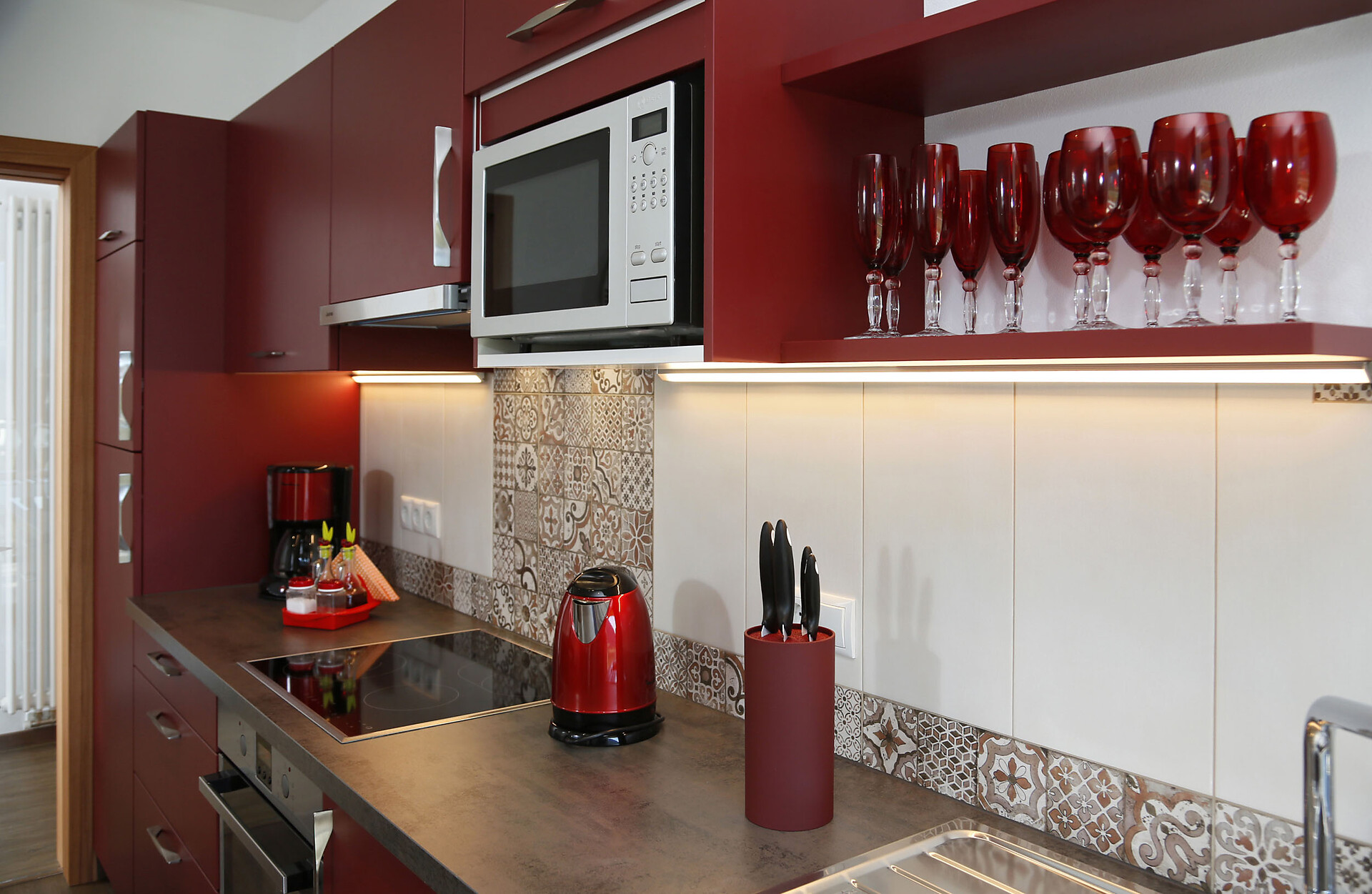 red holiday flat