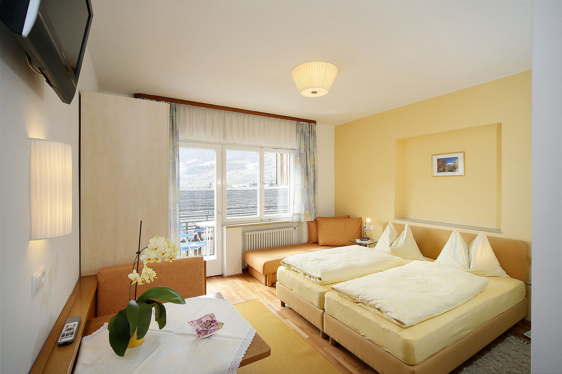 yellow holiday flat