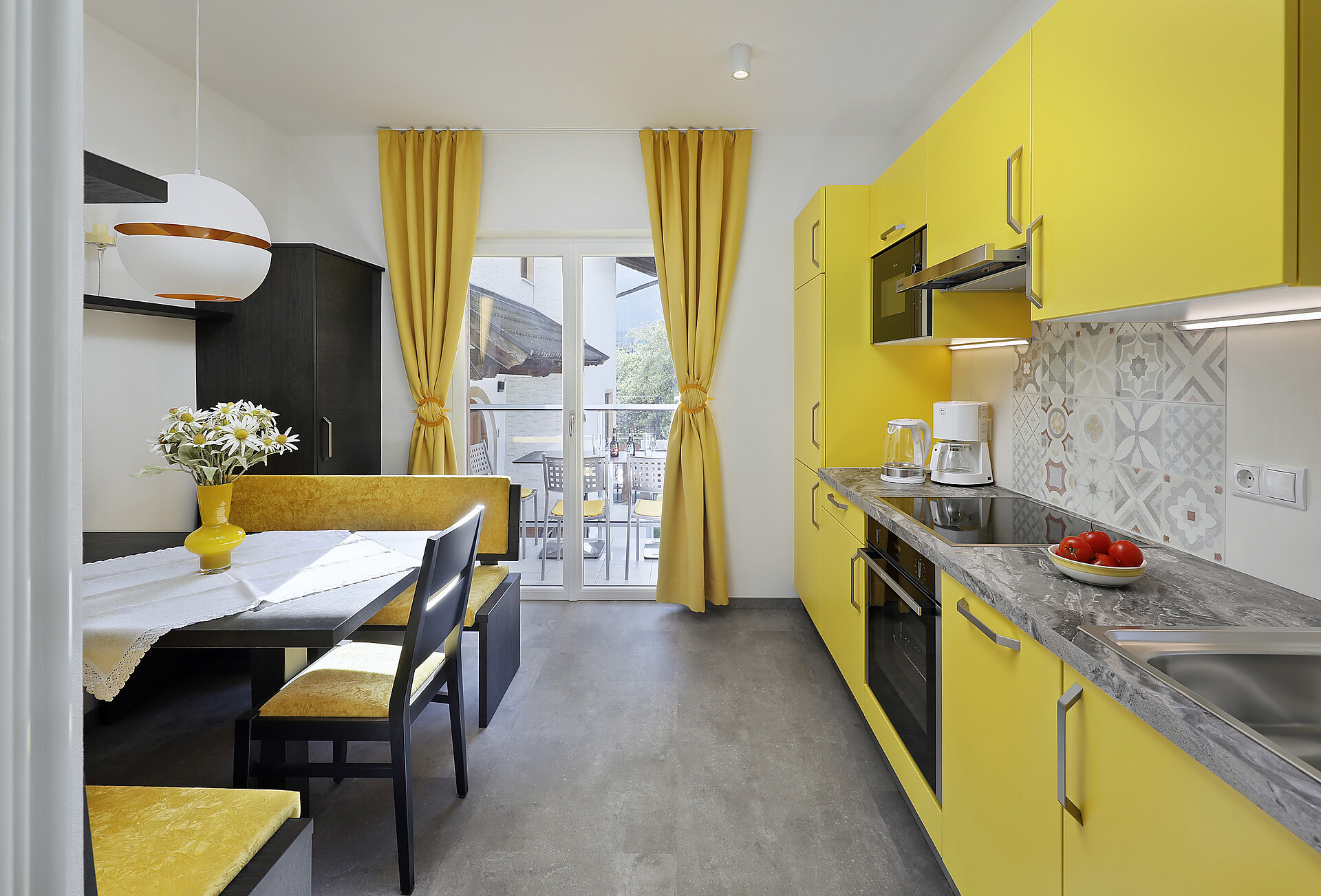 yellow holiday flat