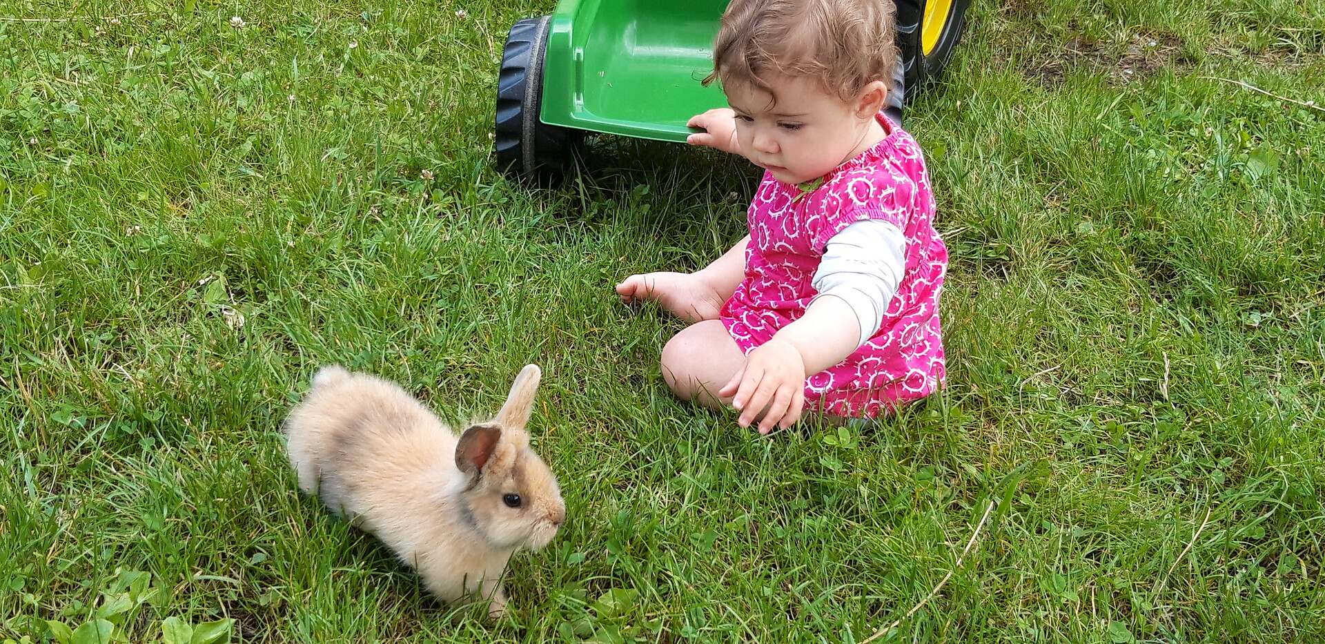 Leonie with the rabbit