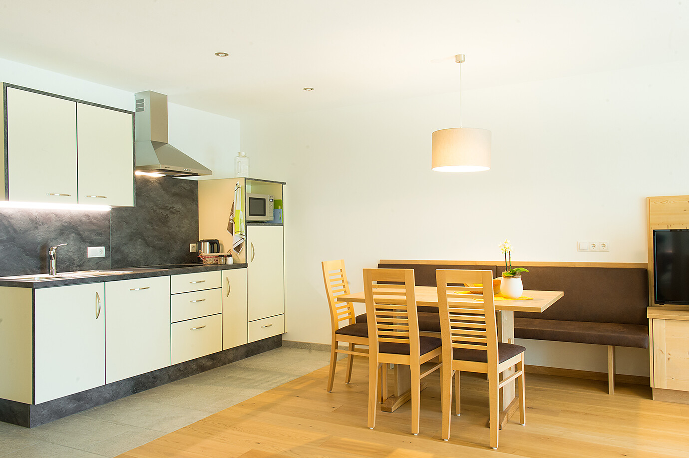 Kitchen and living room
