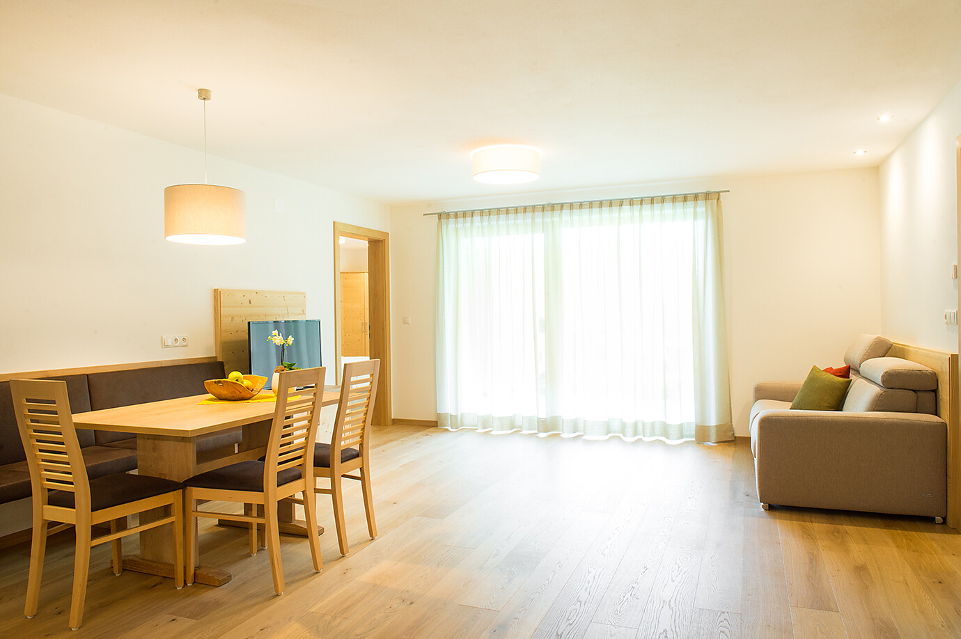 Kitchen and living room